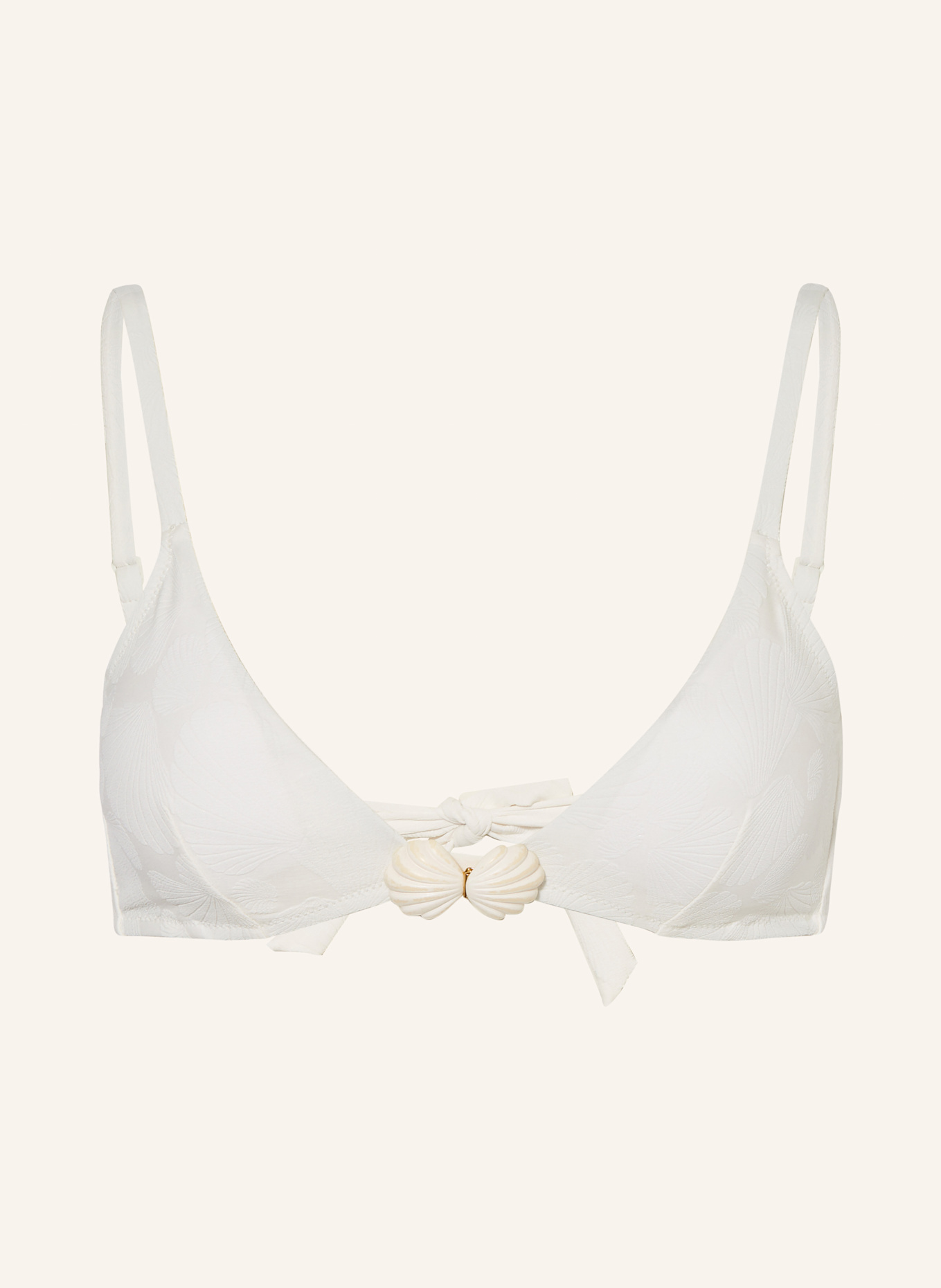 watercult COASTAL DAYDREAM bralette bikini top: ECRU