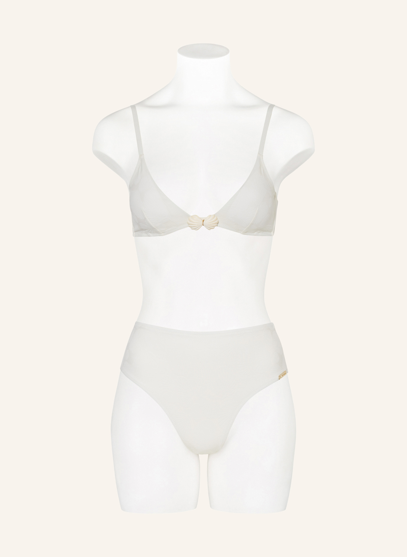 watercult COASTAL DAYDREAM bralette bikini top: ECRU