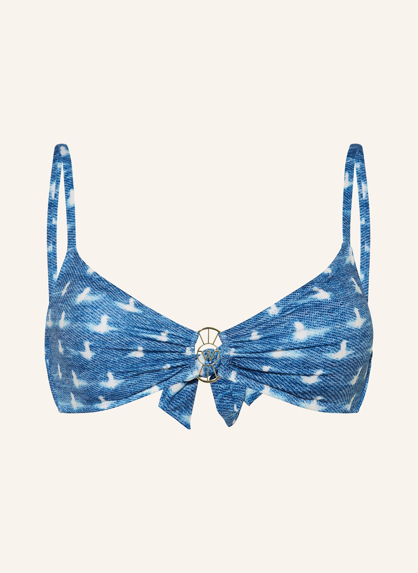 watercult Bralette bikini top URBAN INDIGO: BLUE / WHITE