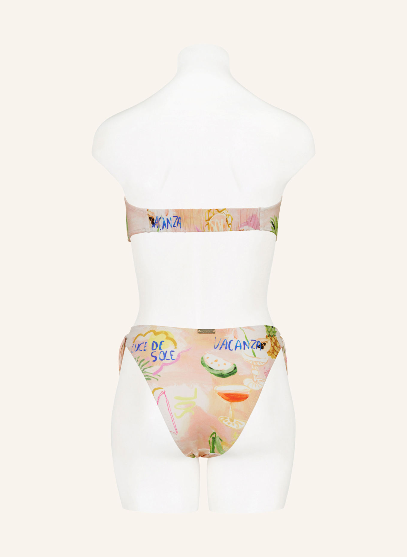 watercult Bandeau-Bikini-Top VACATION FIZZ: NUDE/ HELLGRÜN/ BLAU