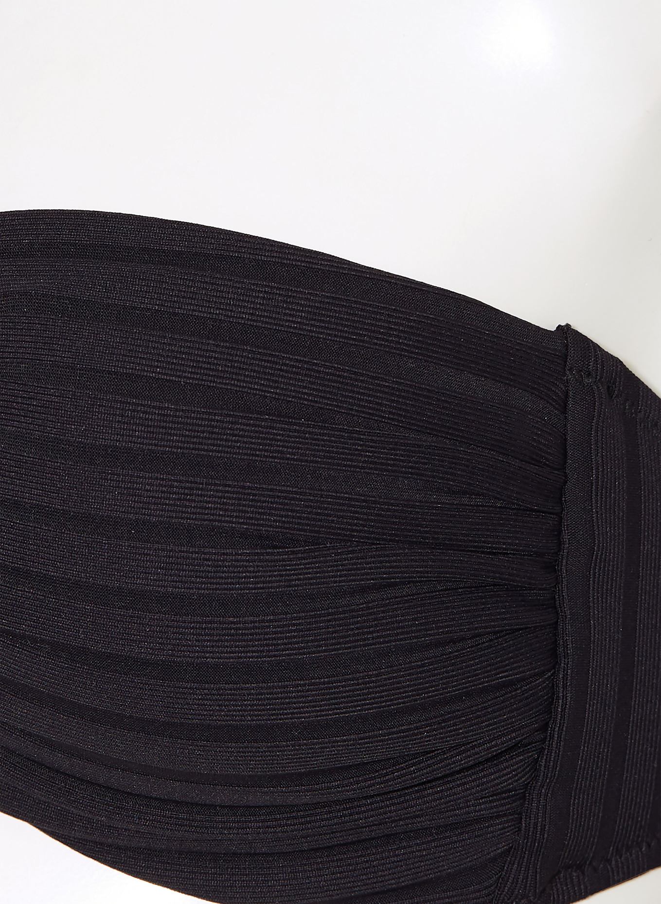watercult Bandeau-Bikini-Top HENLEY RIB: SCHWARZ