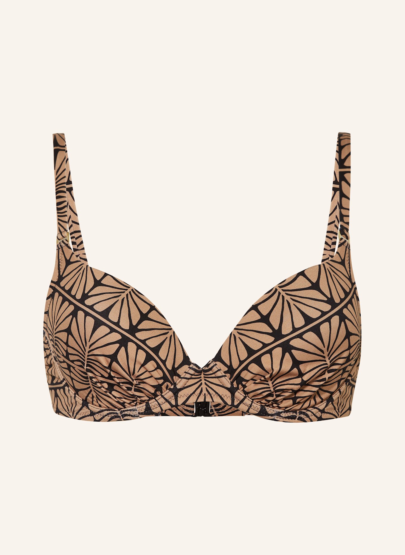 watercult Bügel-Bikini-Top ARTISAN VIBE: HELLBRAUN/ SCHWARZ