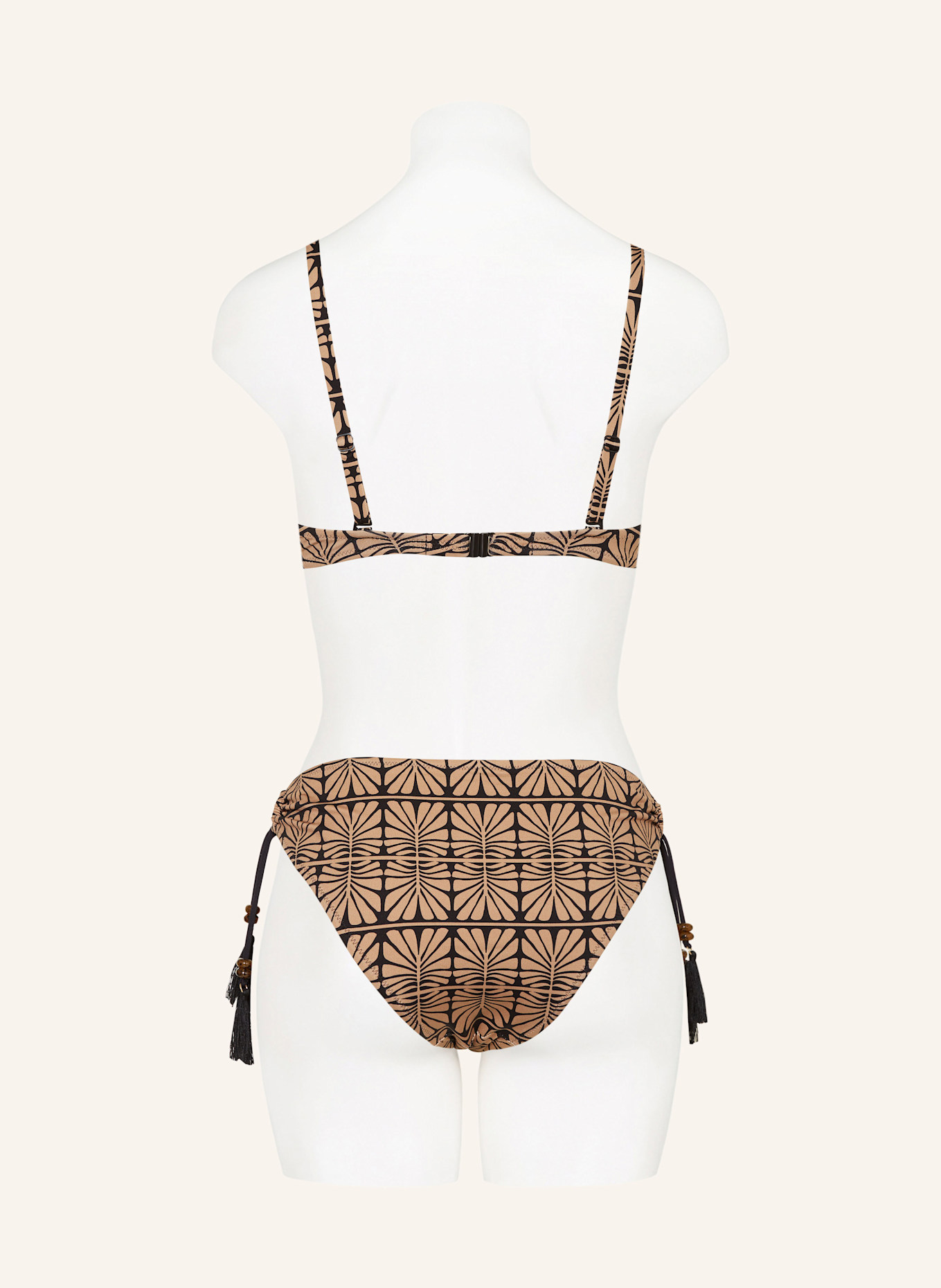 watercult Bügel-Bikini-Top ARTISAN VIBE: HELLBRAUN/ SCHWARZ