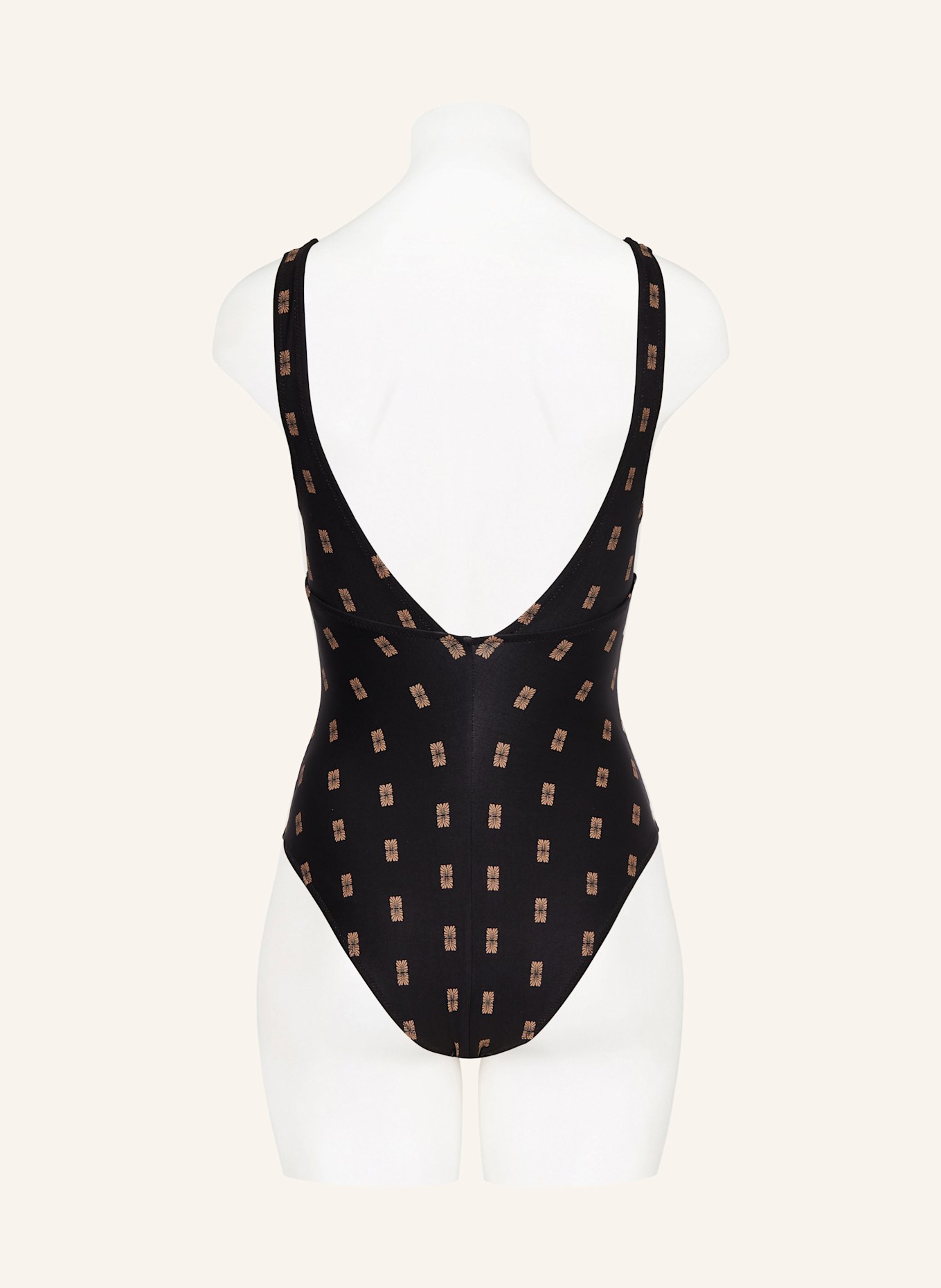 watercult Badeanzug MICROCRAFT: SCHWARZ / HELLBRAUN