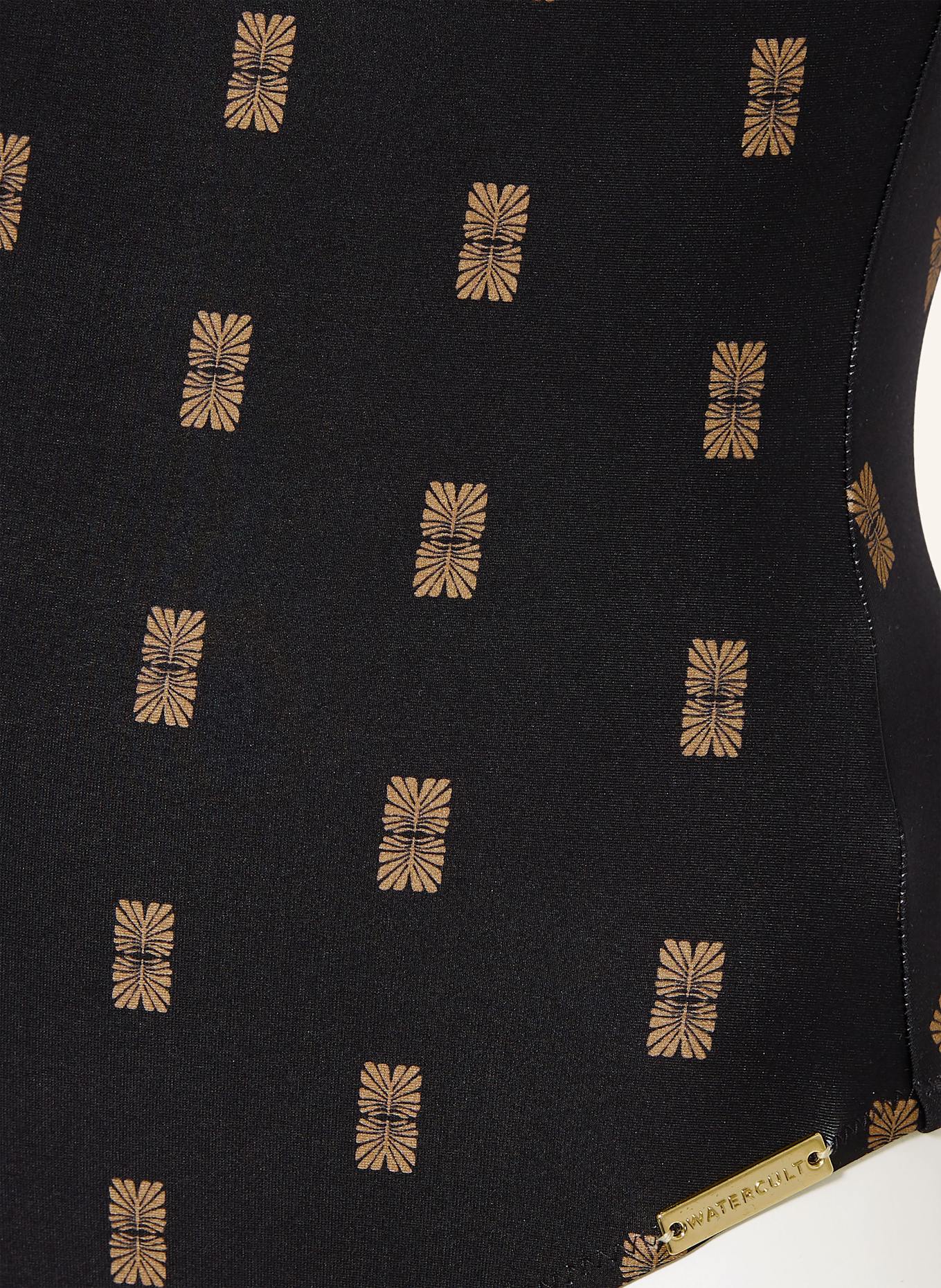 watercult Badeanzug MICROCRAFT: SCHWARZ / HELLBRAUN