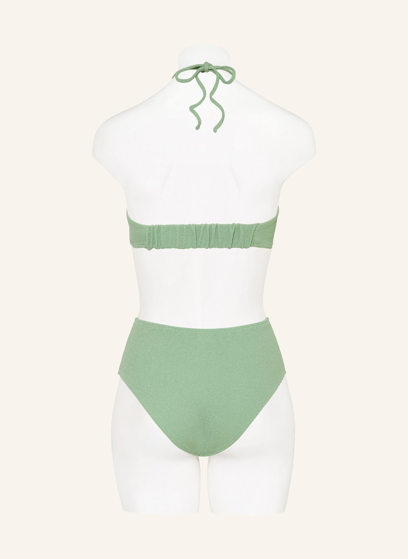 watercult Bandeau-Bikini-Top SWIM SPARKLE mit Glitzergarn: HELLGRÜN