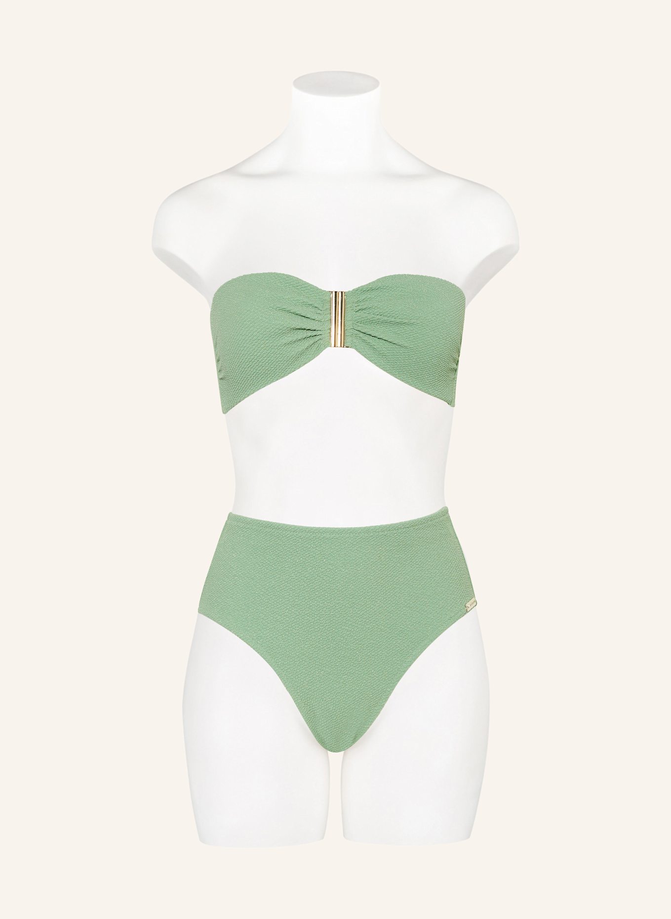 watercult Bandeau-Bikini-Top SWIM SPARKLE mit Glitzergarn: HELLGRÜN