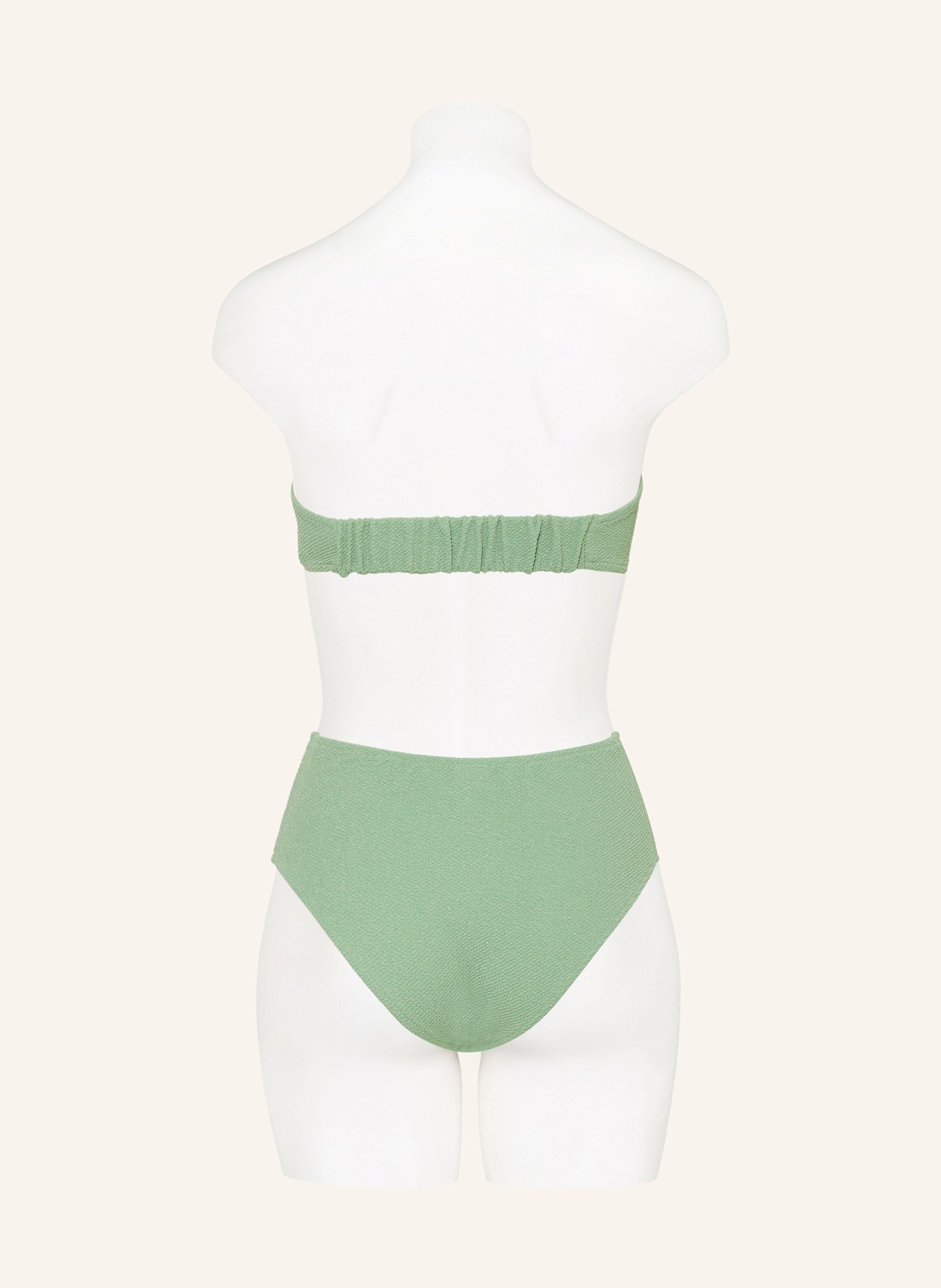 watercult Bandeau-Bikini-Top SWIM SPARKLE mit Glitzergarn: HELLGRÜN