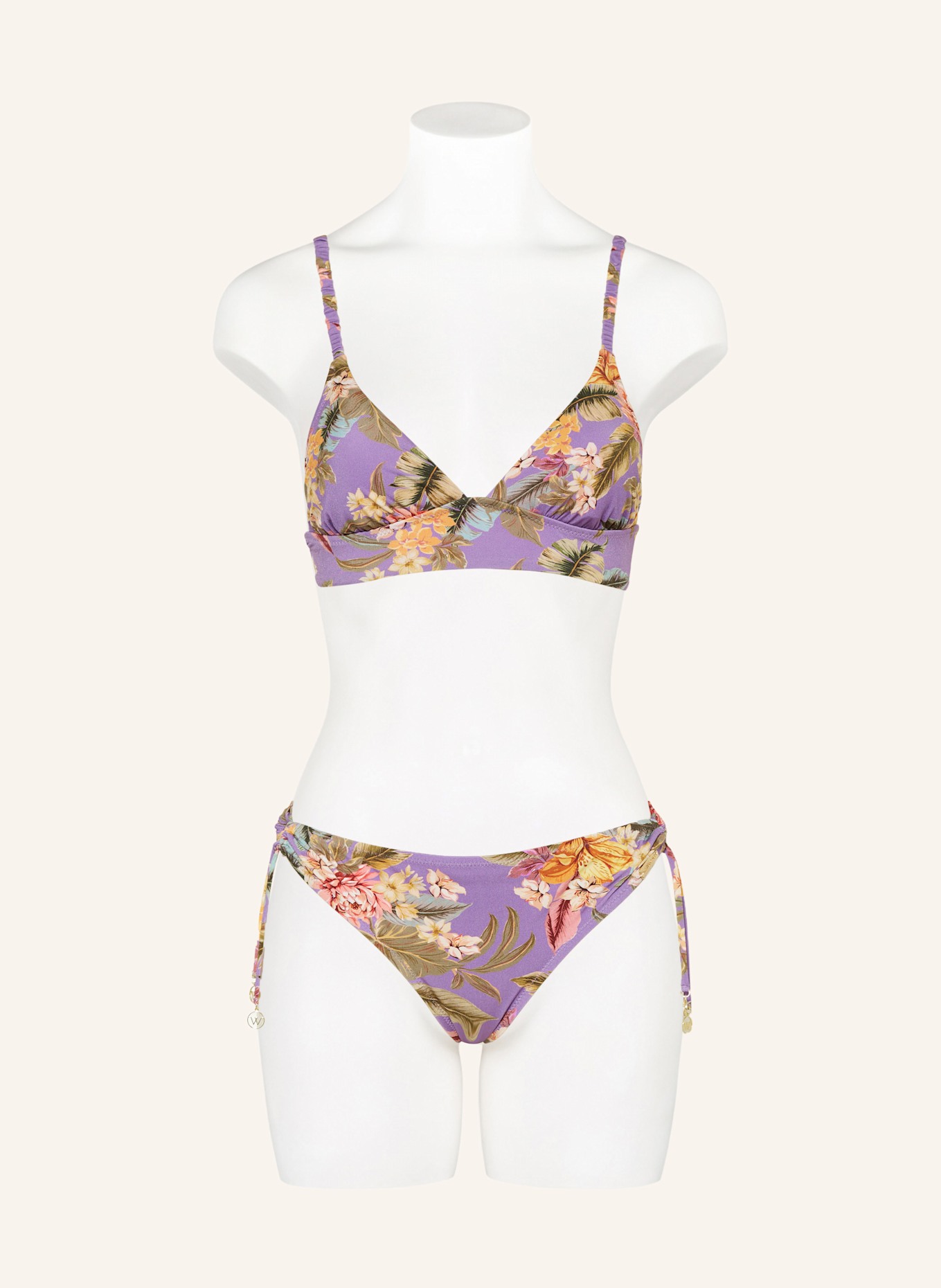watercult Basic bikini bottoms MIDSUMMER SENTIMENT, Color: PURPLE/ GREEN/ ROSE (Image 2)