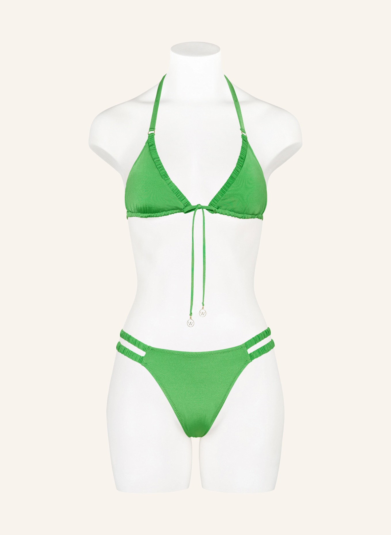 watercult Basic-Bikini-Hose SHIMMERING SOLIDS: GRÜN