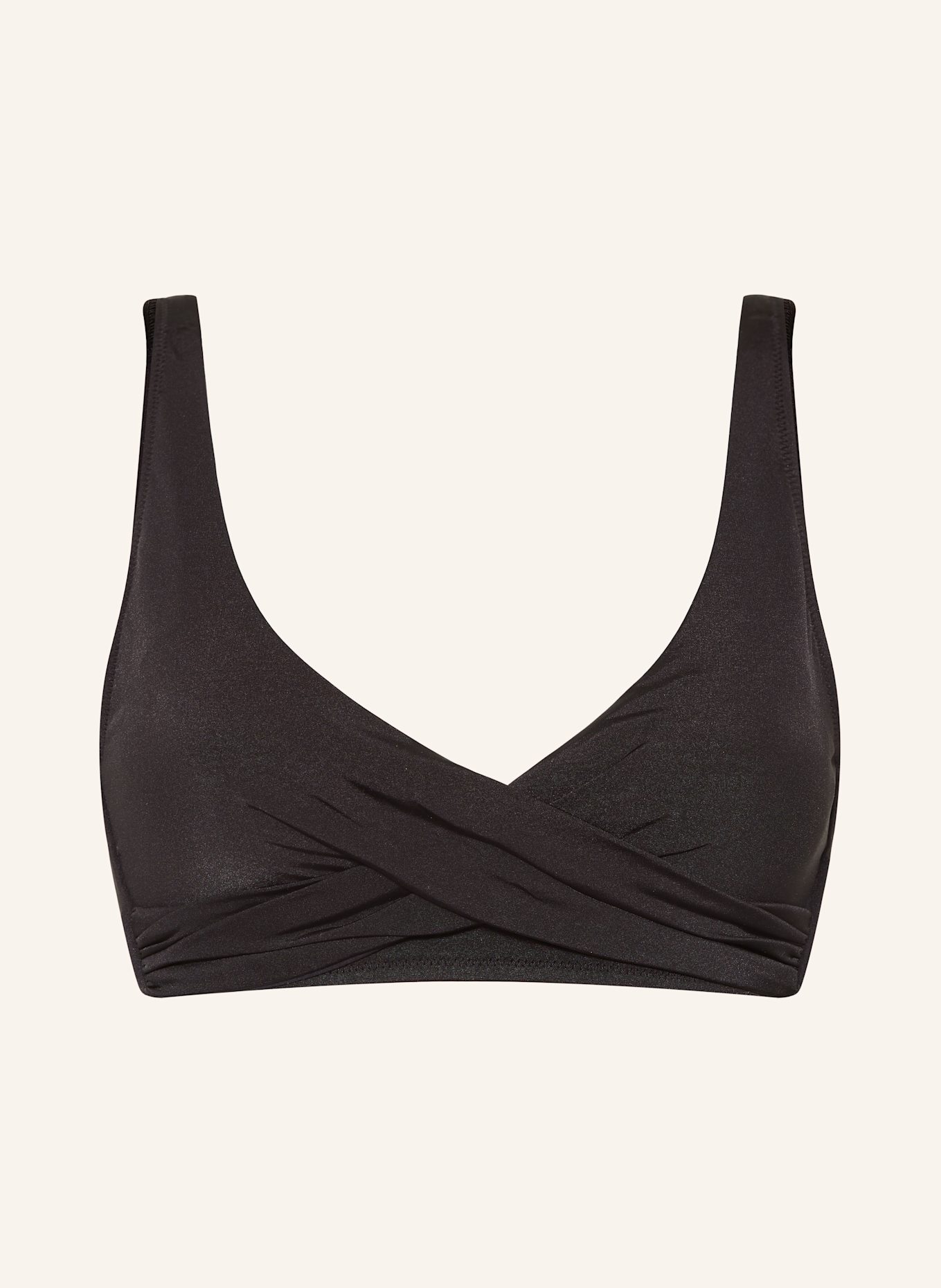 watercult SHIMMERING SOLIDS bralette bikini top, Color: BLACK (Image 1)