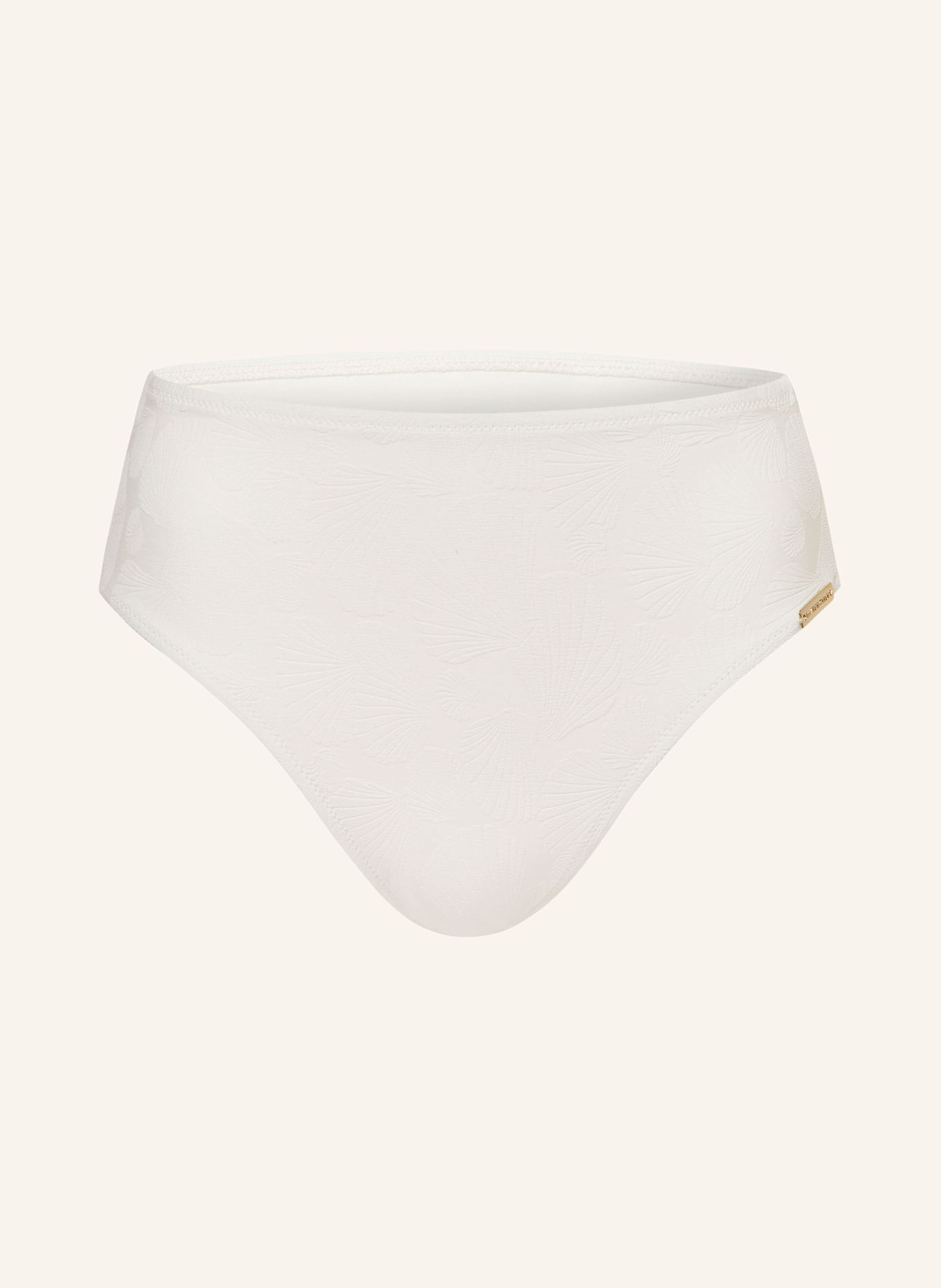 watercult COASTAL DAYDREAM high-waist bikini bottoms: ECRU