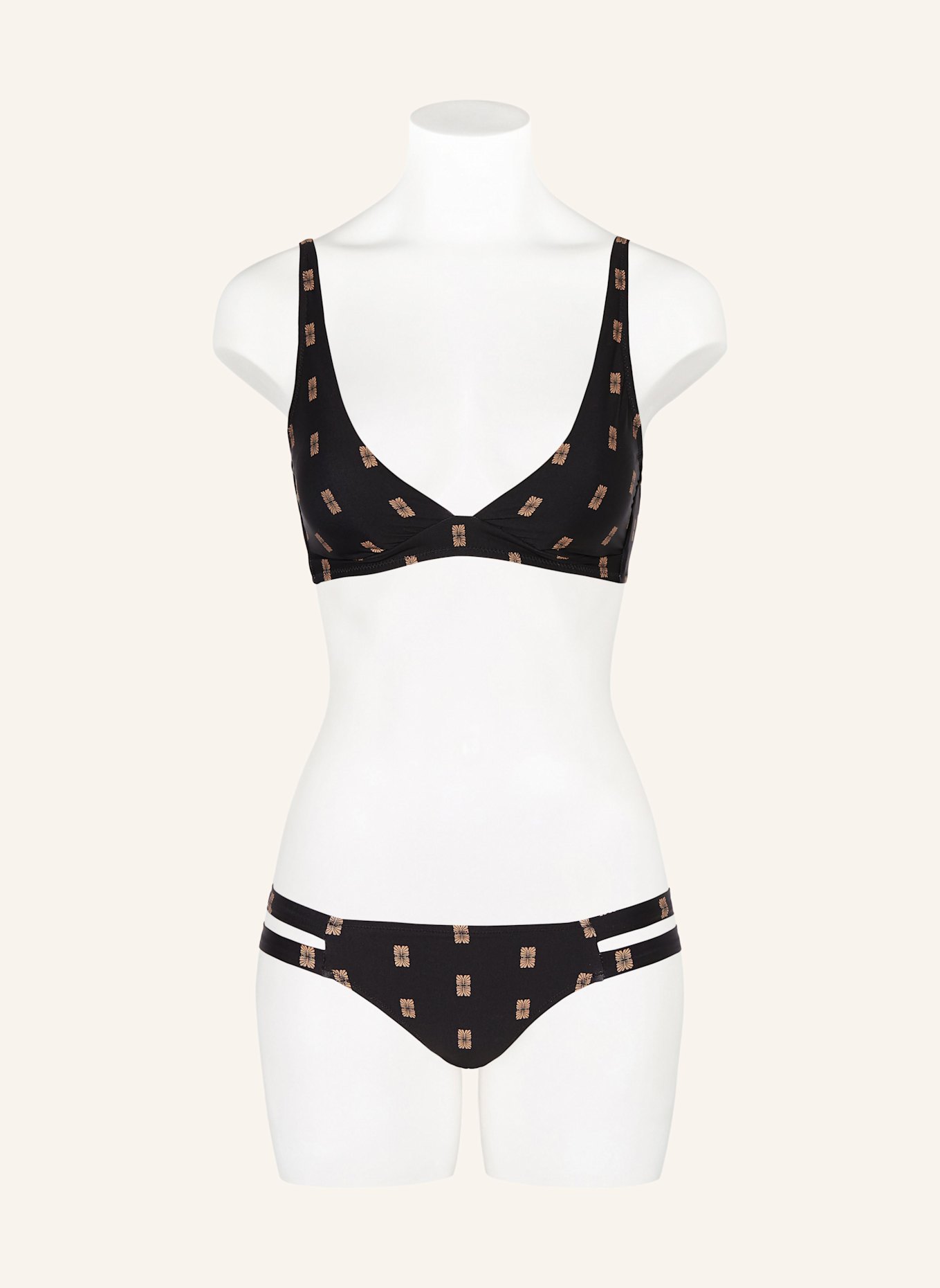 watercult Panty-Bikini-Hose MICROCRAFT: HELLBRAUN / SCHWARZ