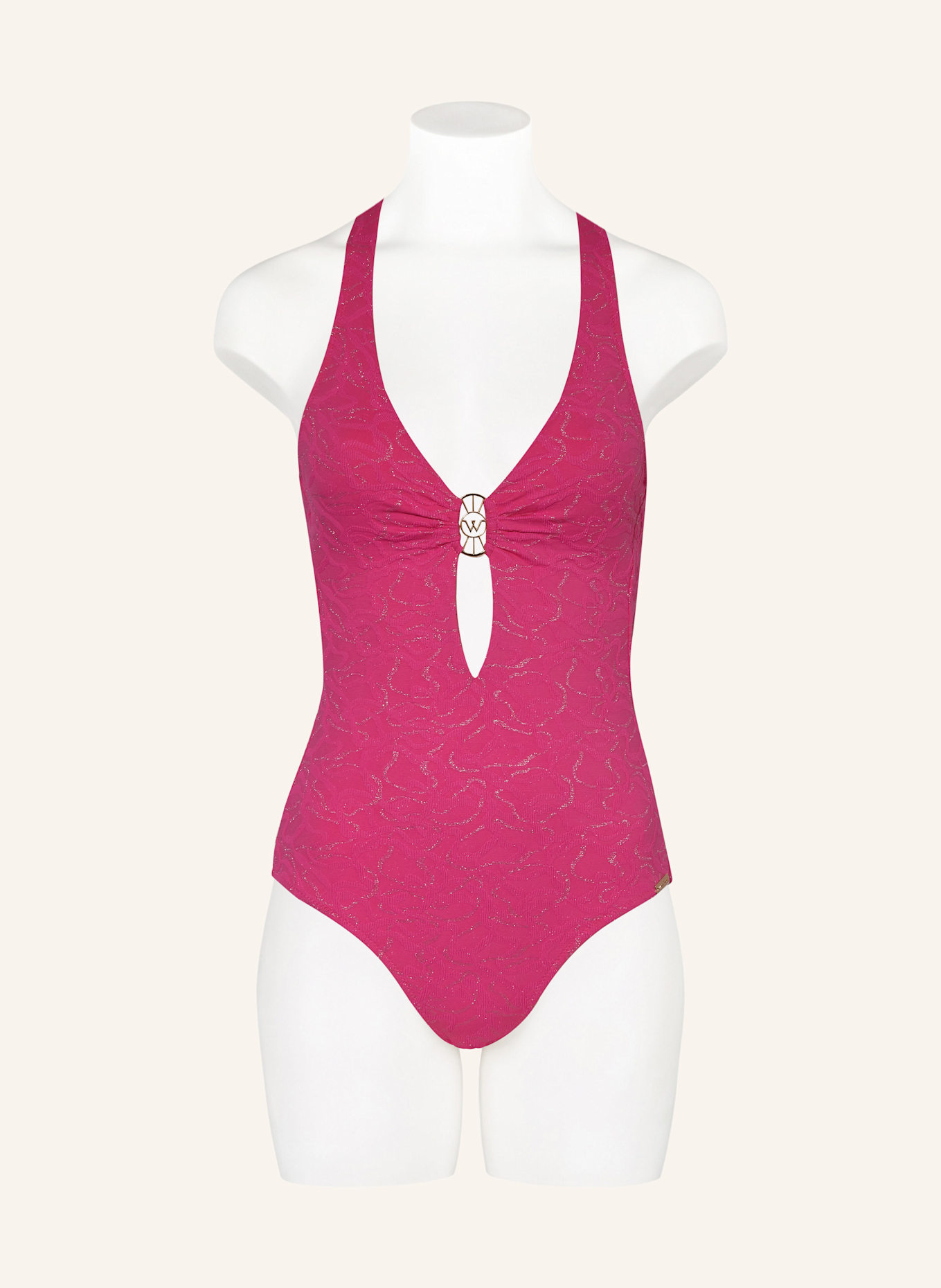 watercult Badeanzug SUPERNOVA mit Glitzergarn: PINK / SILBER