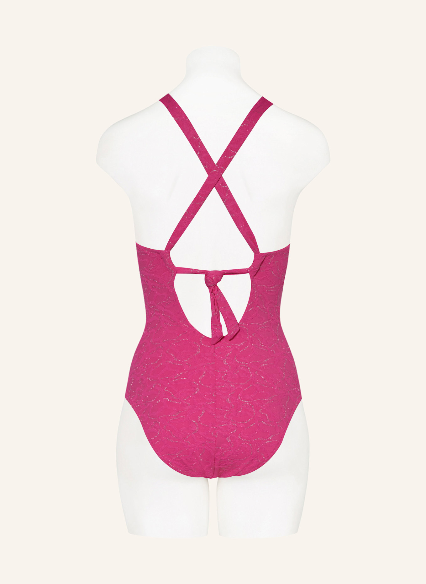 watercult Badeanzug SUPERNOVA mit Glitzergarn: PINK / SILBER