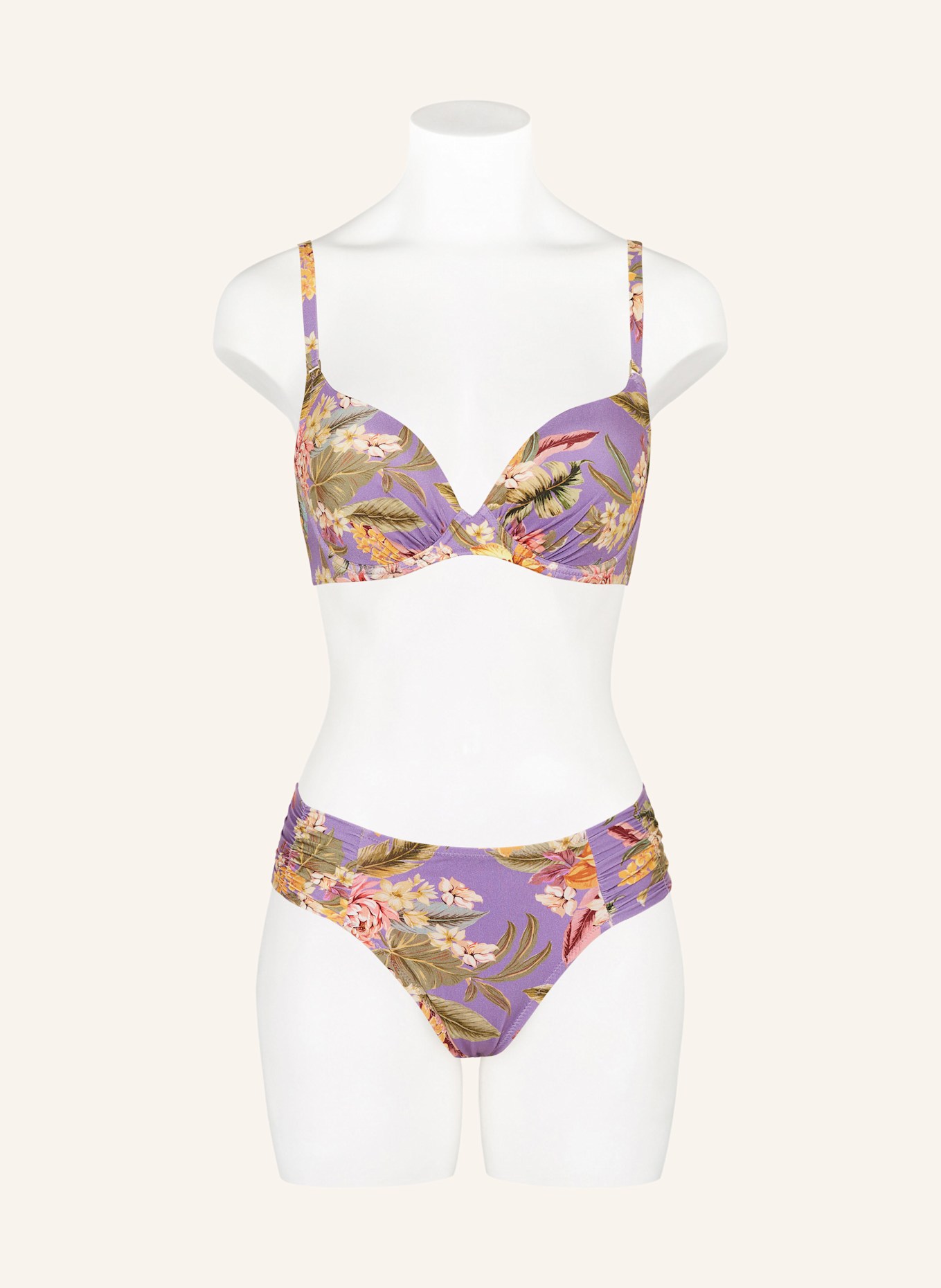 watercult Basic-Bikini-Hose DREAMSCAPE TROPICS: LILA / GRÜN / ROSÉ