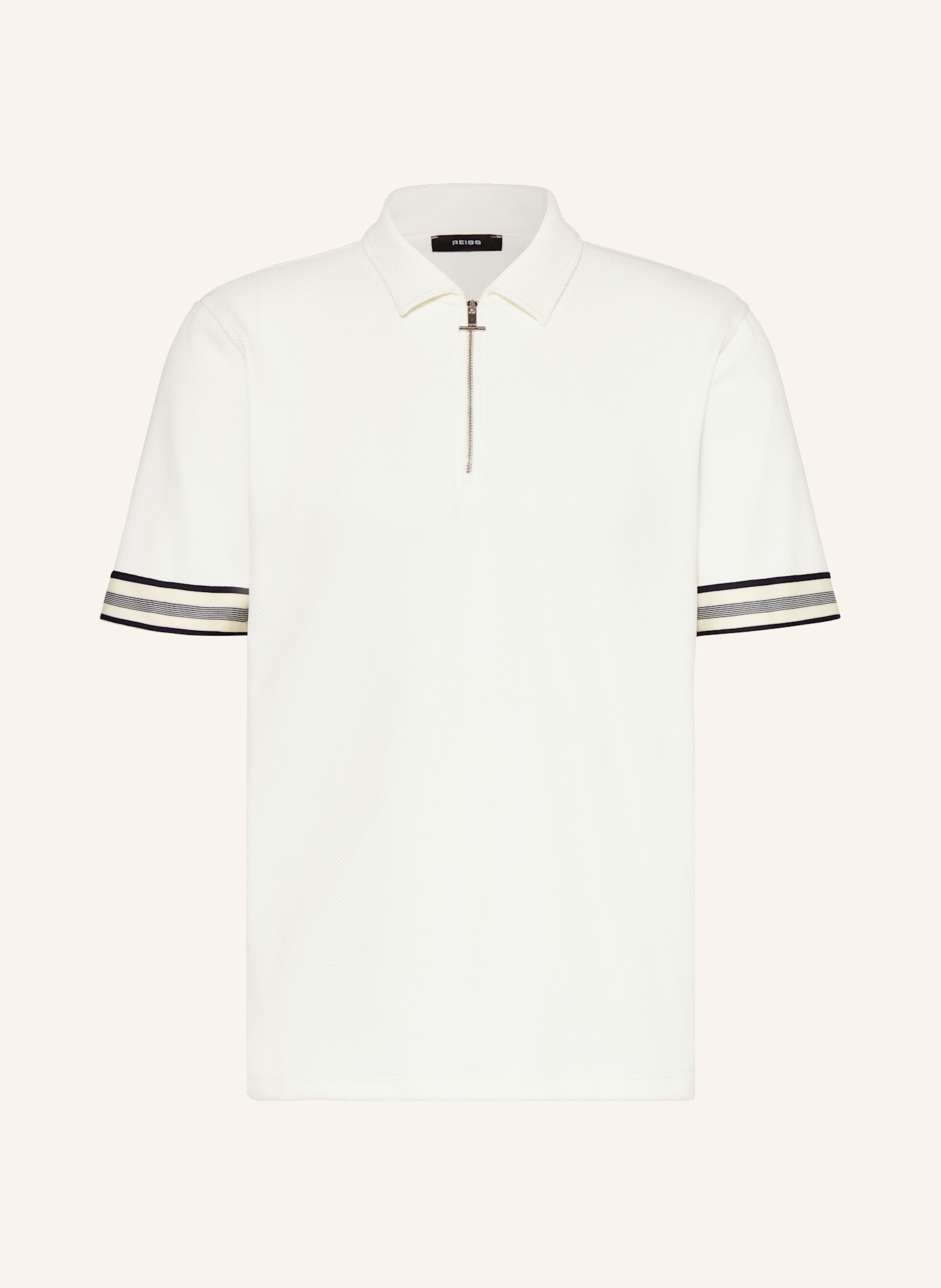 REISS BRISTOL piqué polo shirt: WHITE