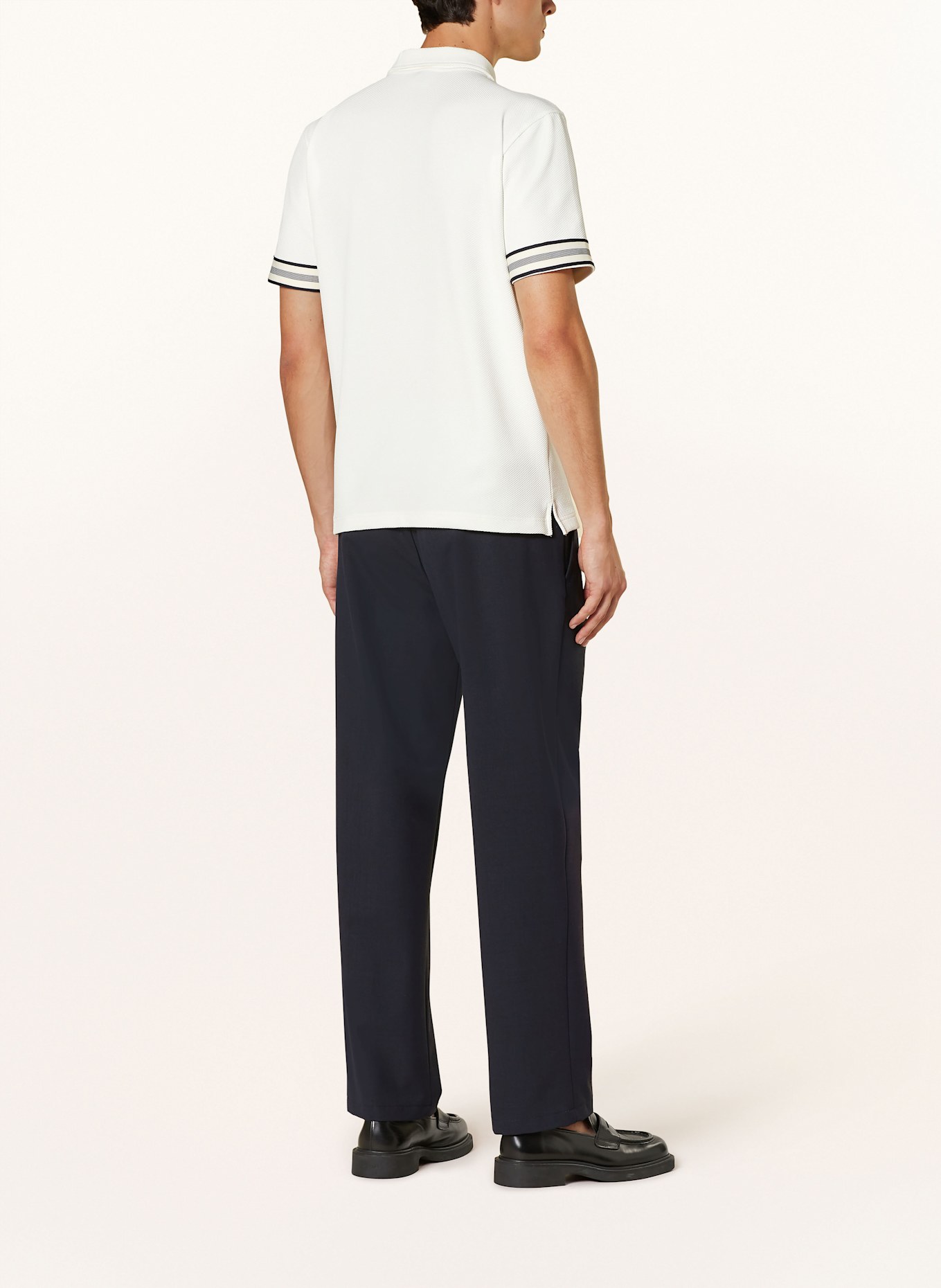 REISS BRISTOL piqué polo shirt: WHITE