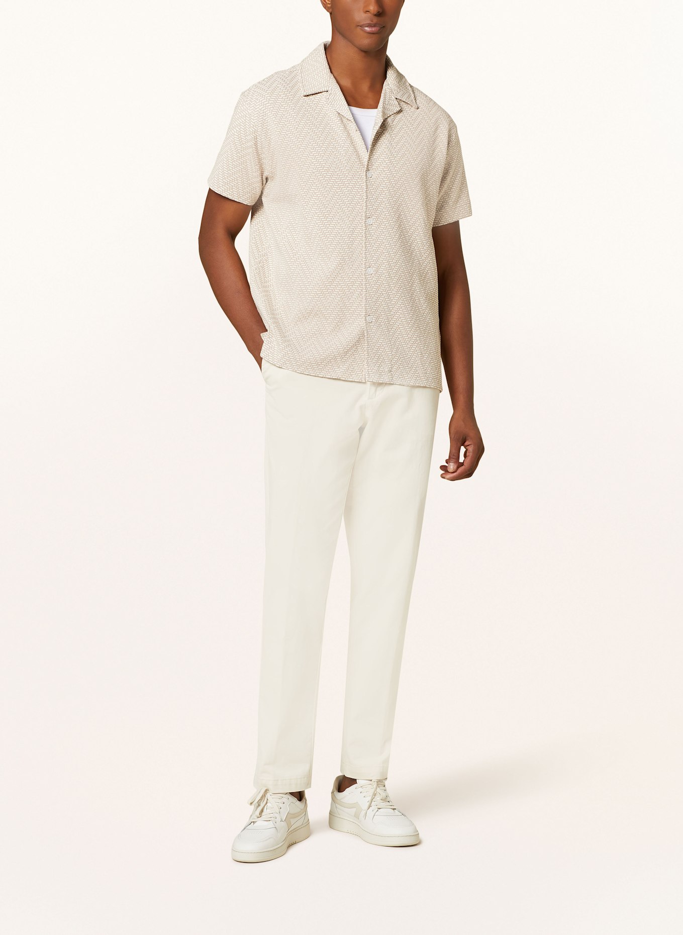 REISS Resorthemd JONO Regular Fit: BEIGE / CREME
