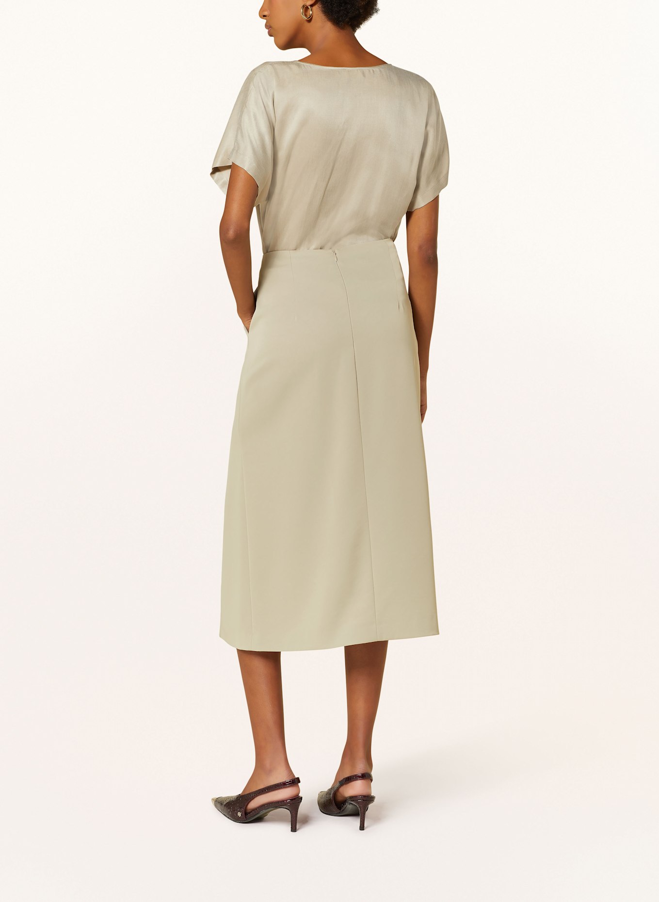 DRYKORN Satinrock ARJETA: KHAKI