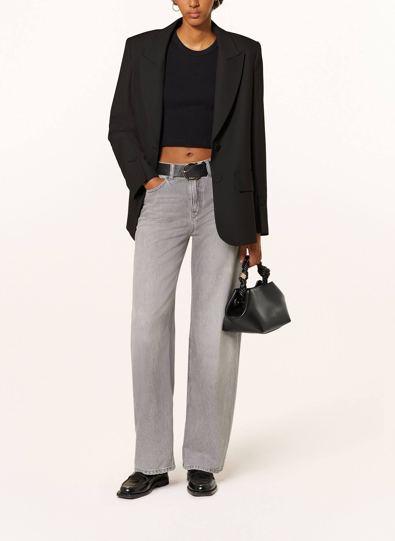 DRYKORN Jeansy wide leg MEDLEY: 6500 grau