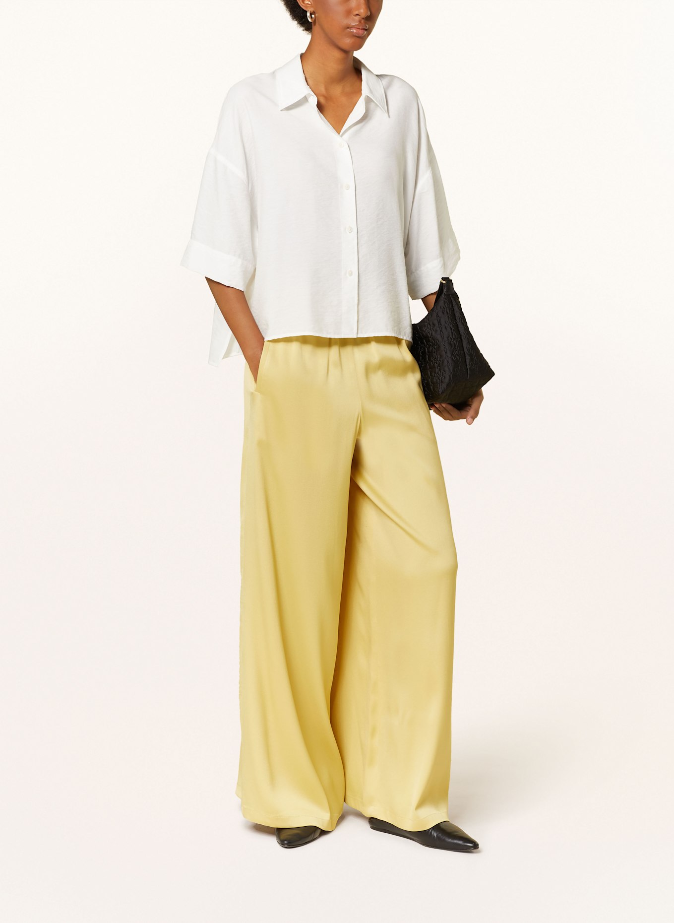 DRYKORN shirt cotton blouse YARIKA with 3/4 sleeves: ECRU