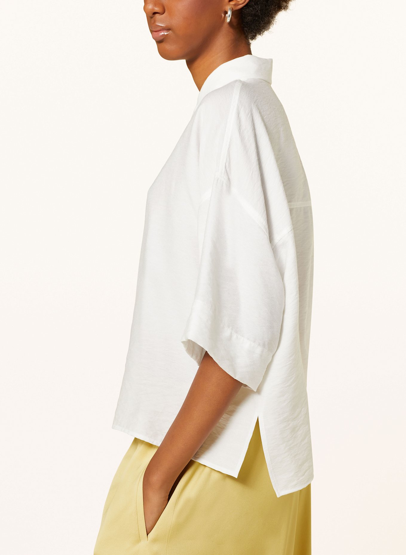 DRYKORN shirt cotton blouse YARIKA with 3/4 sleeves: ECRU