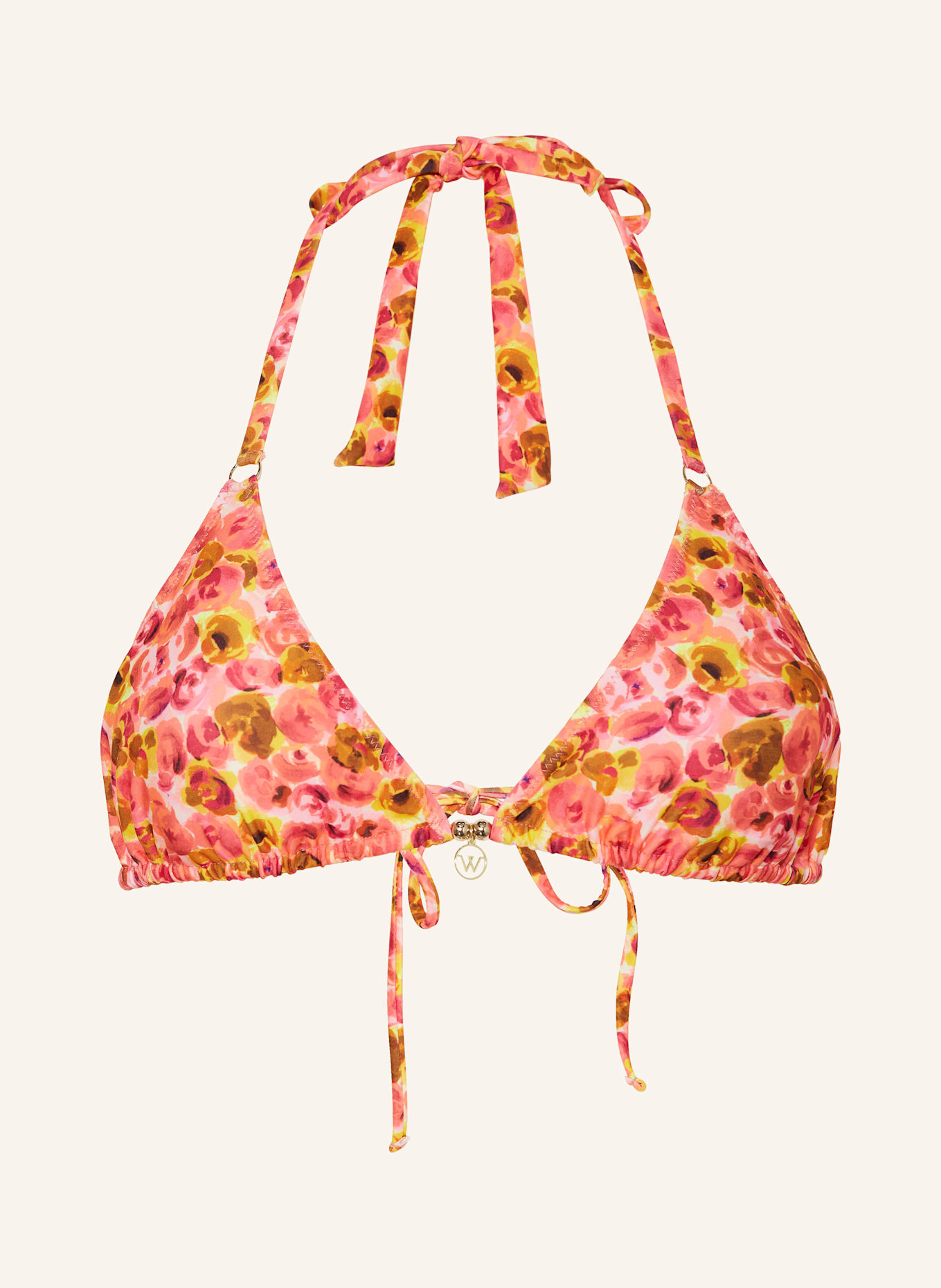 watercult Triangel-Bikini-Top EUPHORIC BLOOMWAVE: NEONPINK / NEONORANGE / GELB