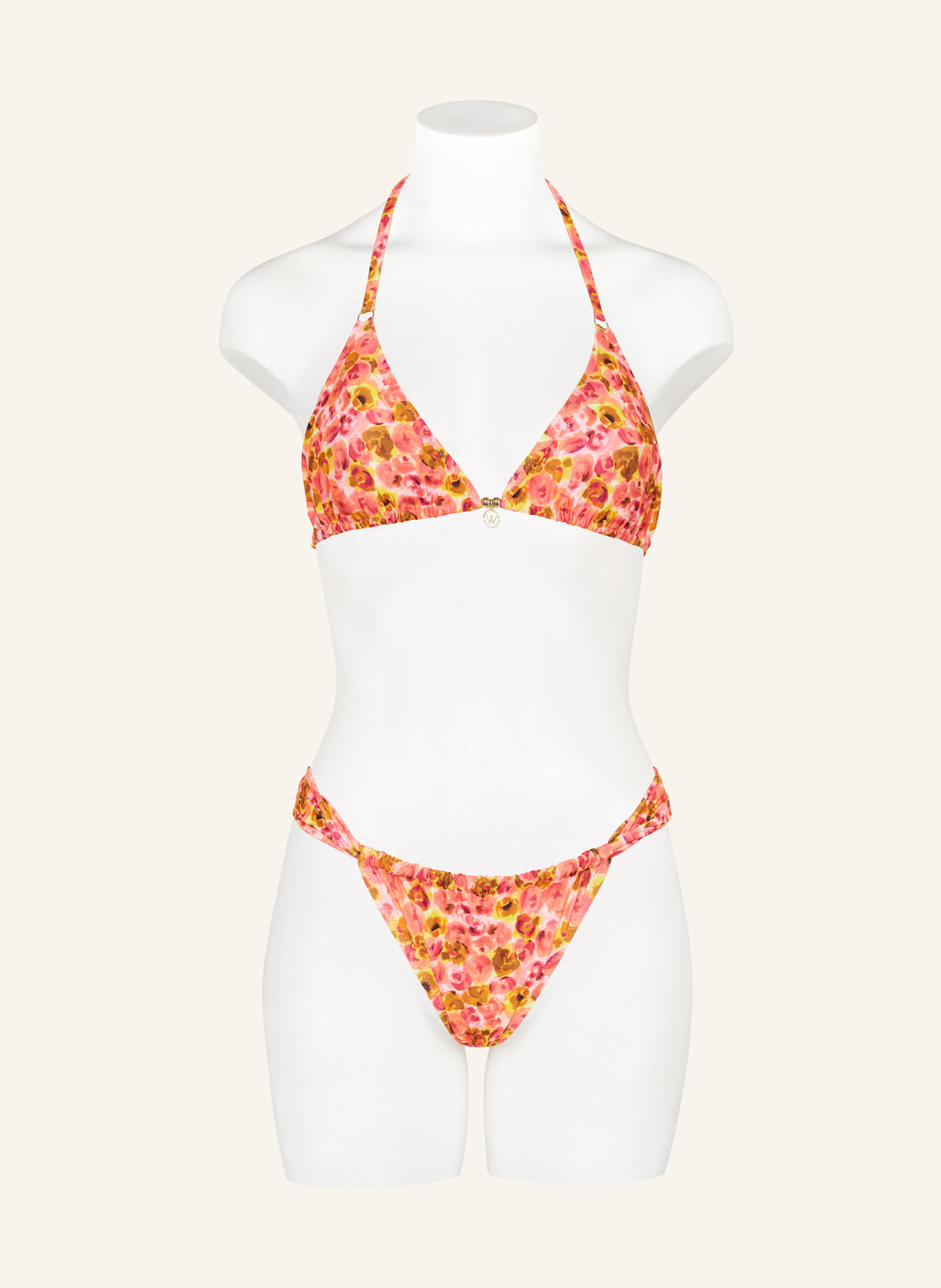 watercult Triangel-Bikini-Top EUPHORIC BLOOMWAVE: NEONPINK / NEONORANGE / GELB