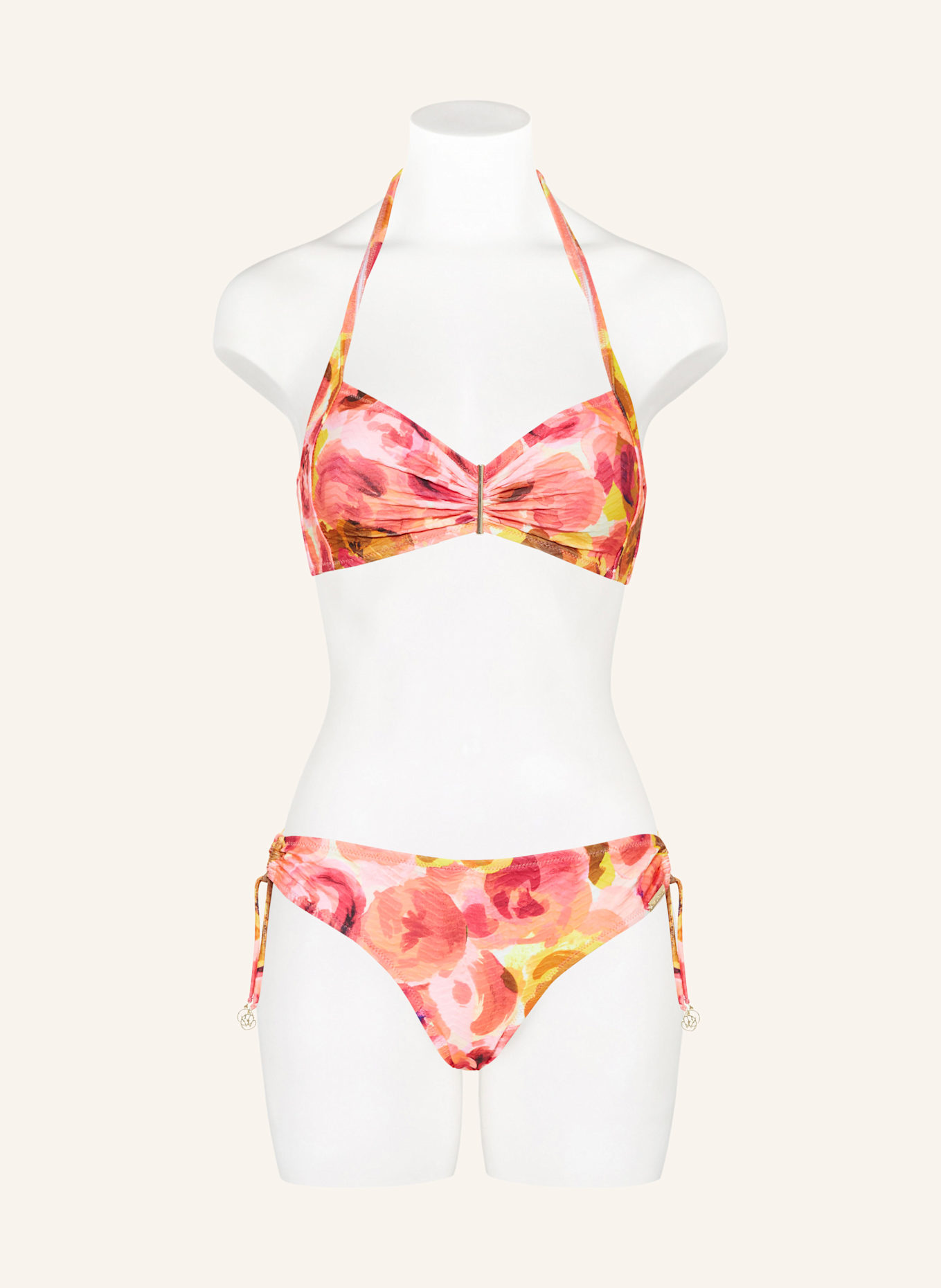 watercult Neckholder-Bikini-Top EUPHORIC BLOOMWAVE: NEONPINK/ NEONORANGE/ GELB
