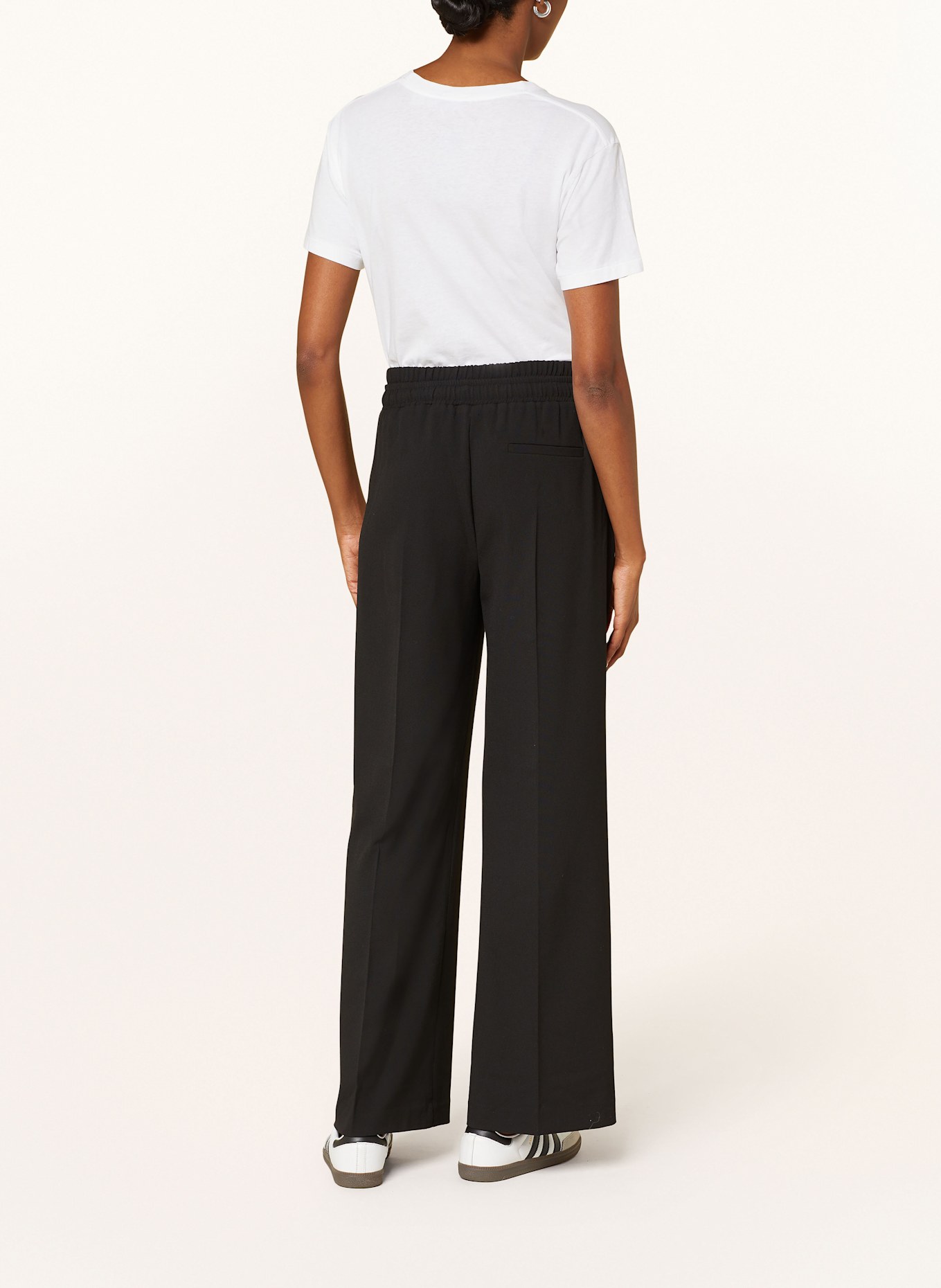 OPUS MUTASI wide leg slim trousers, Color: BLACK (Image 3)