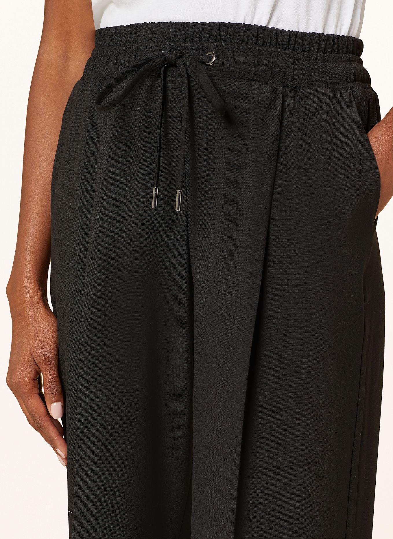 OPUS MUTASI wide leg slim trousers, Color: BLACK (Image 5)