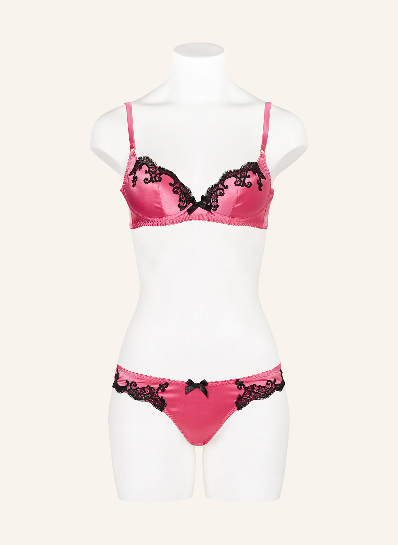 Agent Provocateur Bügel-BH MOLLY aus Seide: PINK/ SCHWARZ