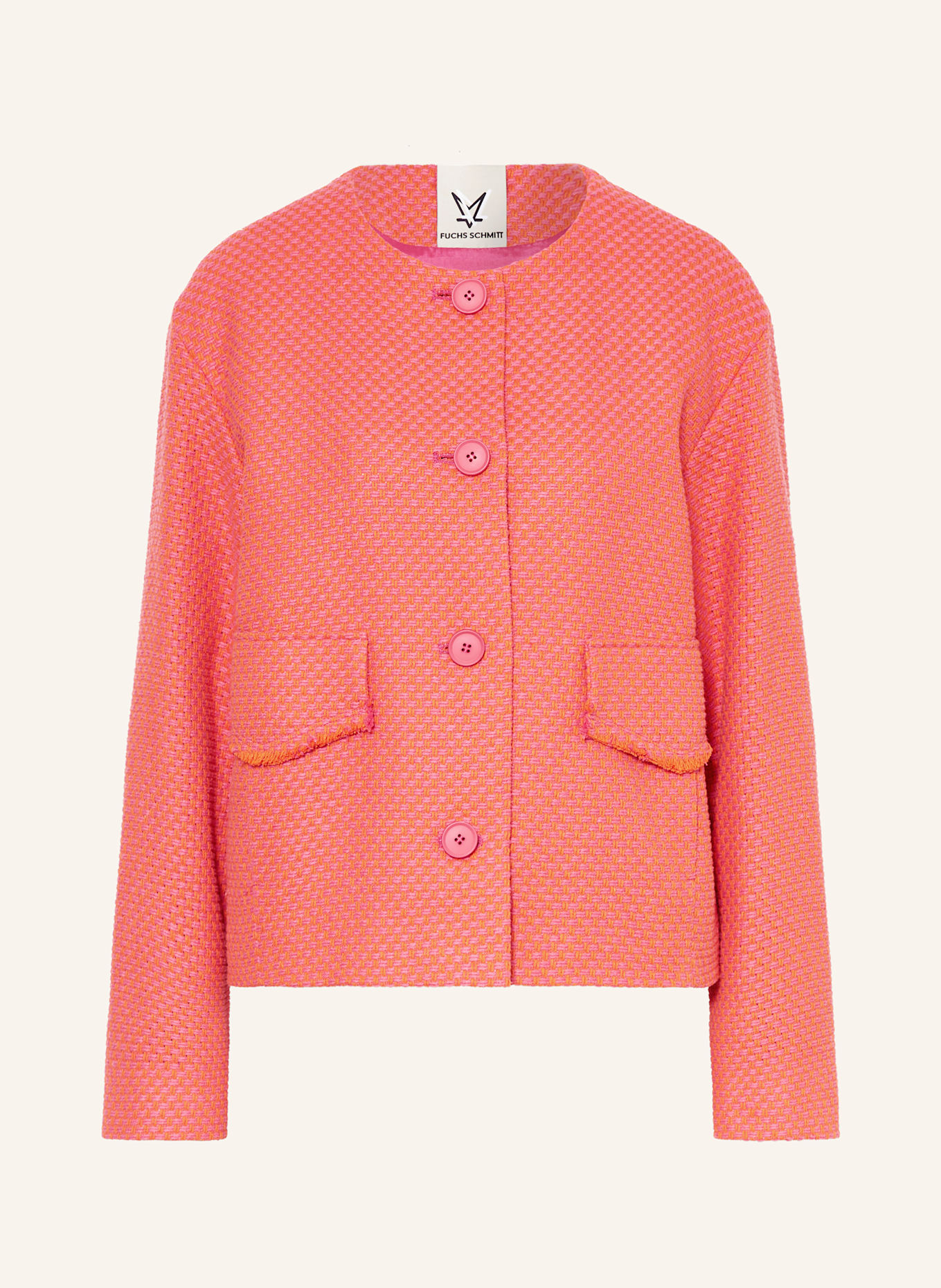 FUCHS SCHMITT Kastenjacke: ORANGE / PINK