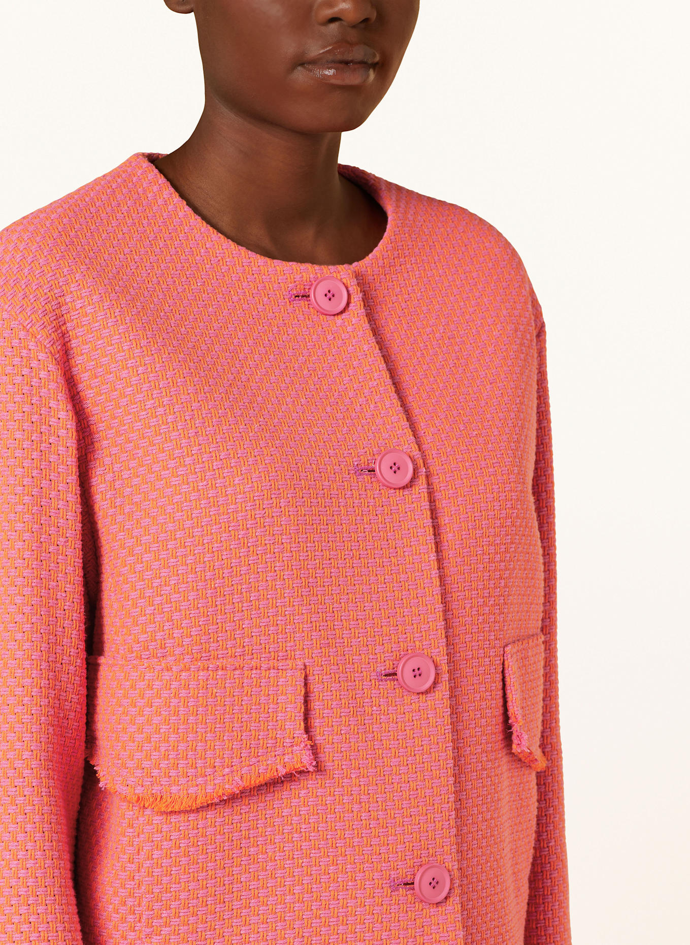 FUCHS SCHMITT Kastenjacke: ORANGE / PINK
