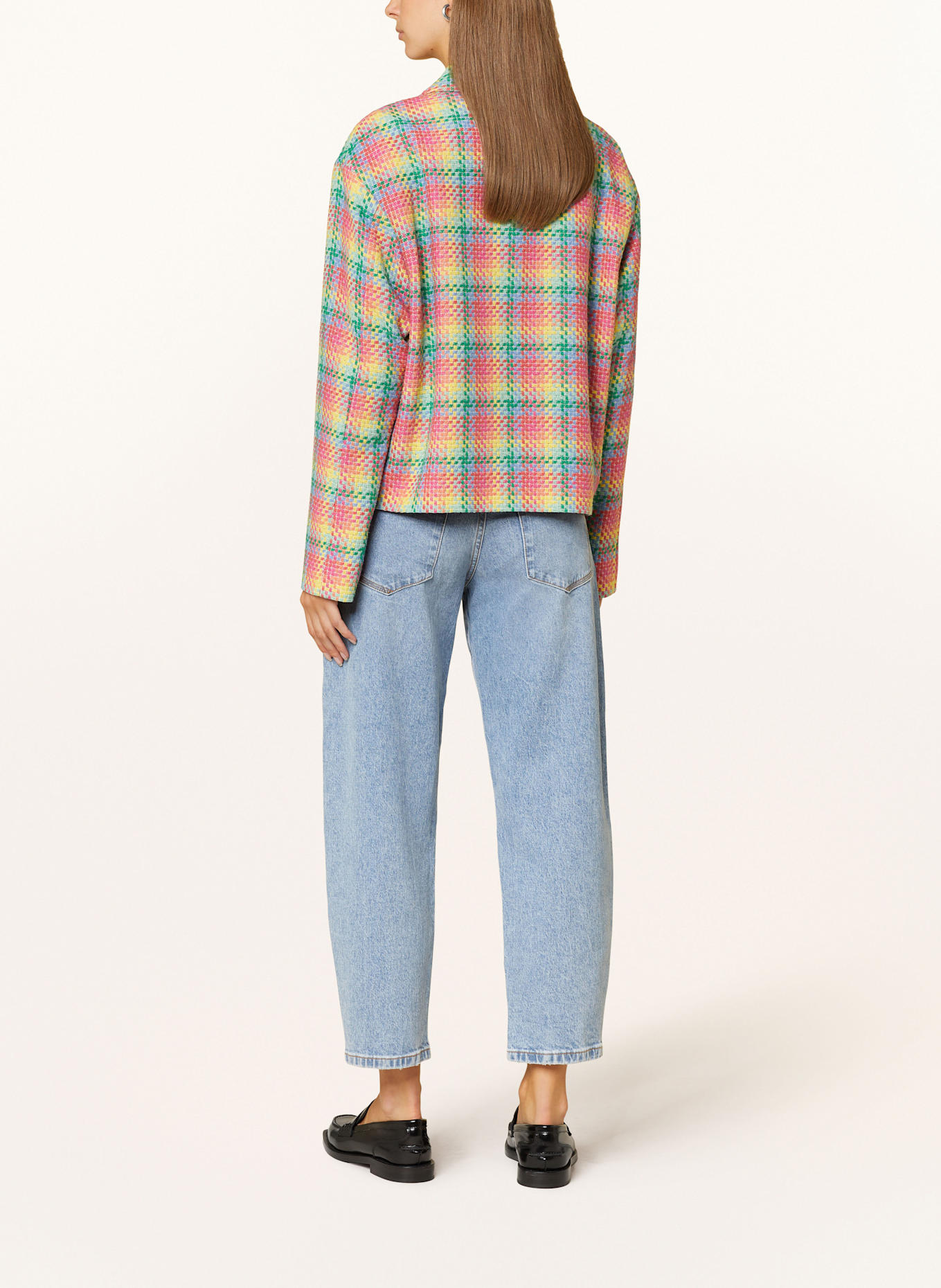 FUCHS SCHMITT Strickblazer: GRÜN / GELB / PINK