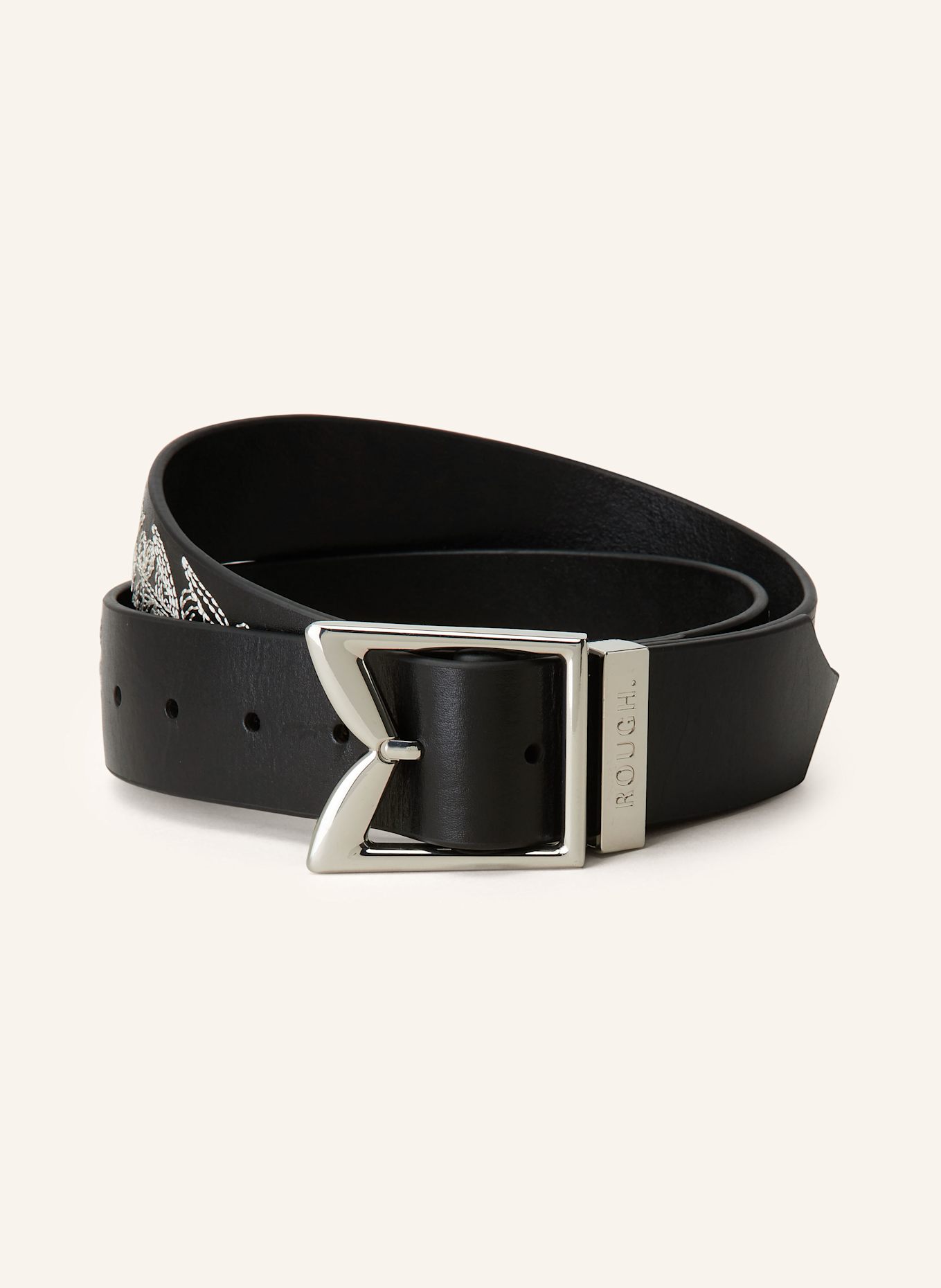 rough. Leather belt: BLACK