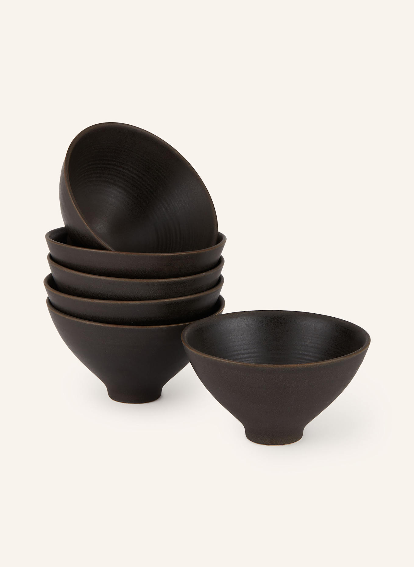 blomus Lot de 6 bols KUMI: NOIR