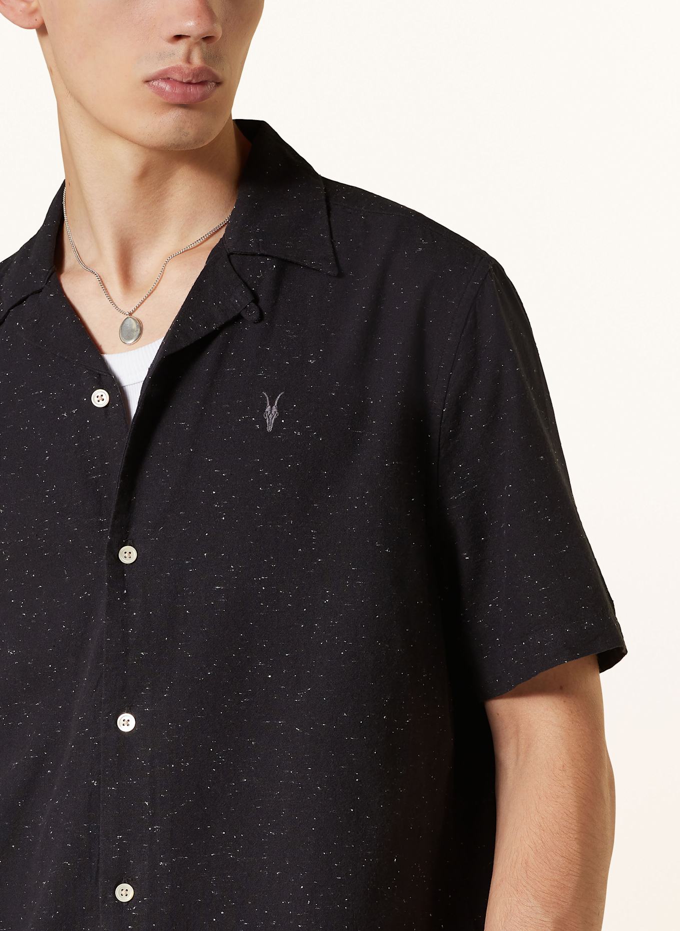 ALLSAINTS Resort shirt BRYANT Relaxed Fit, Color: BLACK (Image 4)