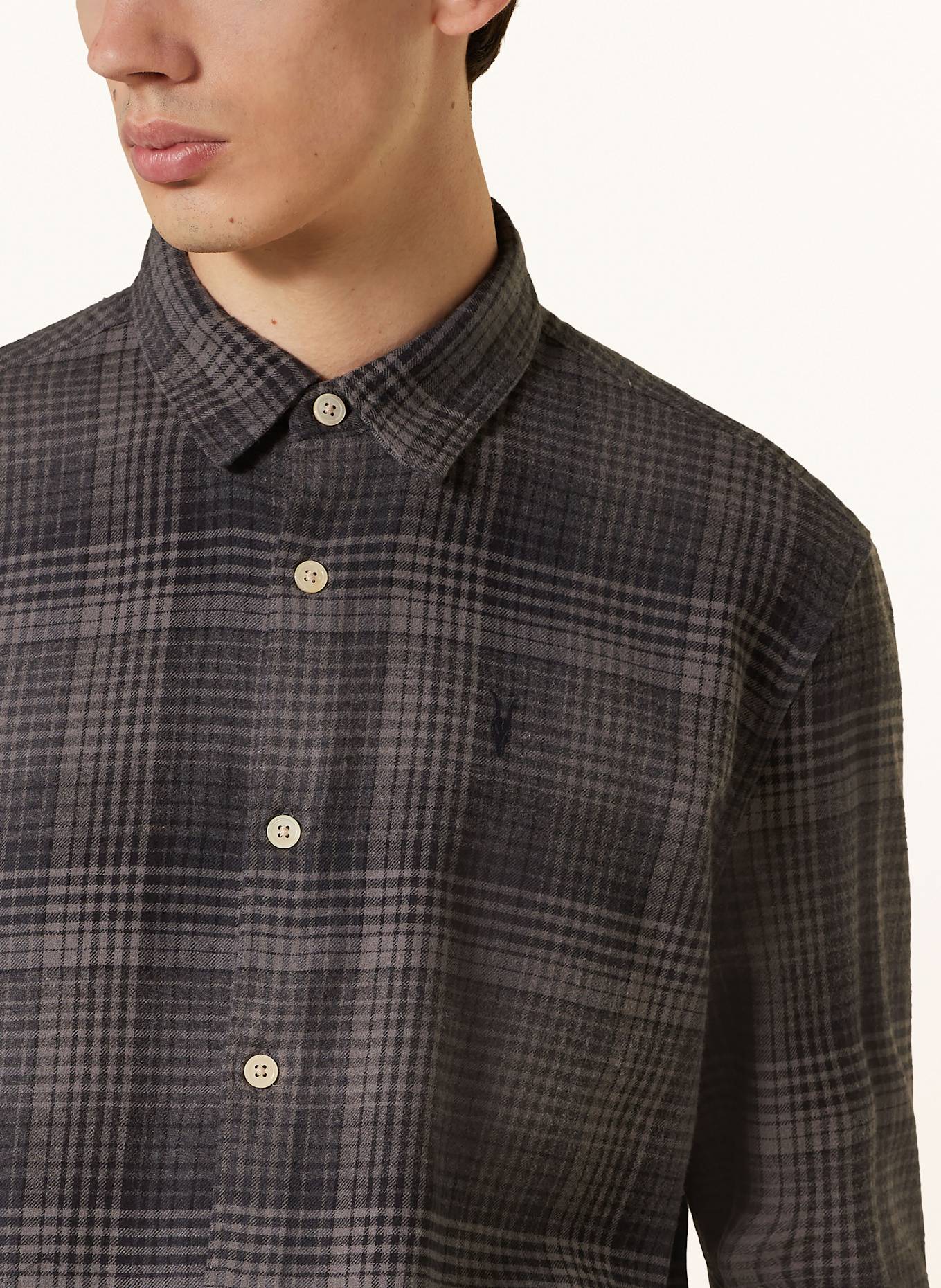 ALLSAINTS SONIK relaxed fit flannel shirt
