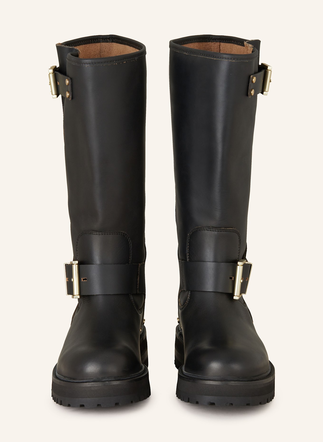 Black biker boots sale online