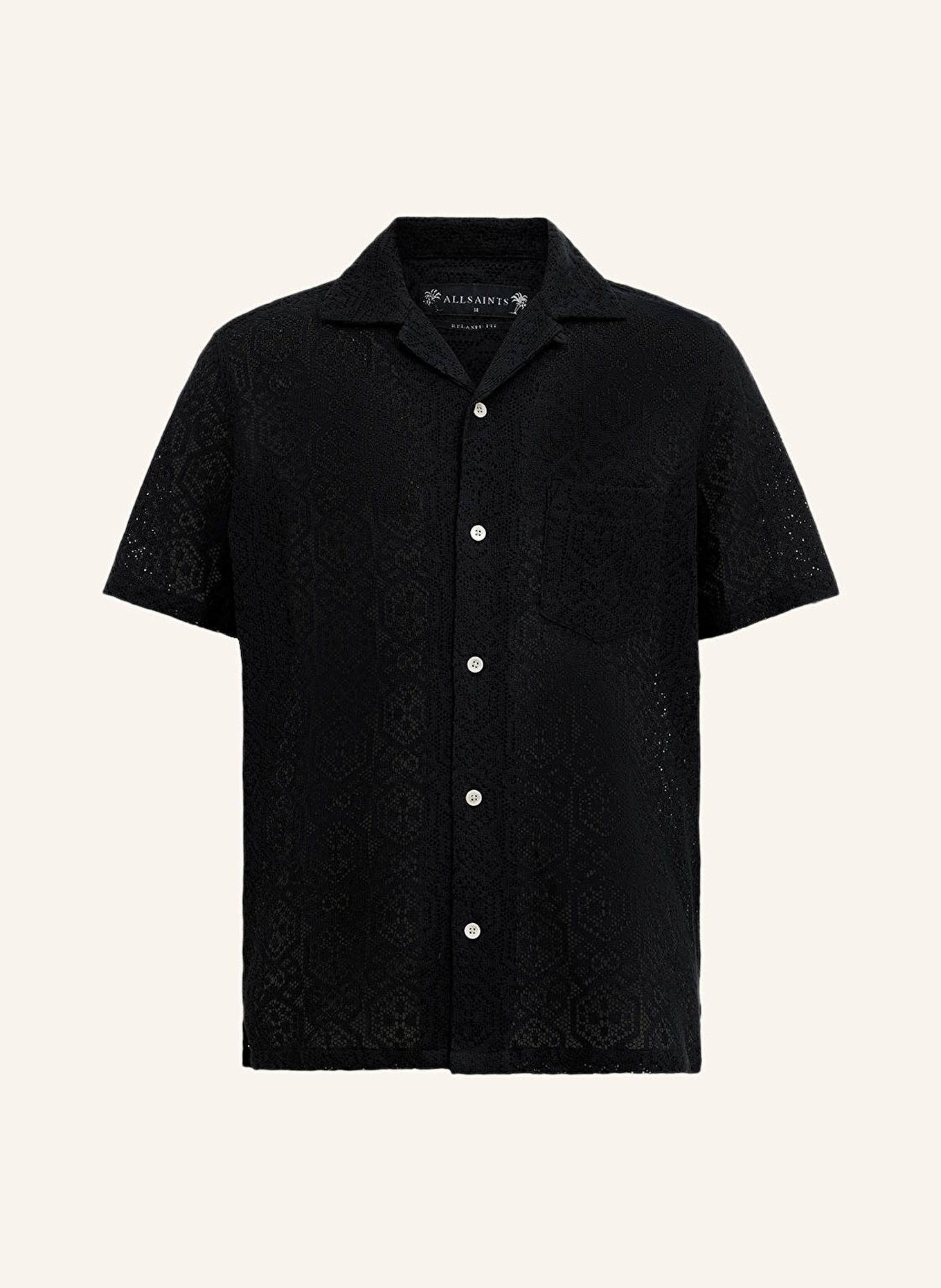 ALLSAINTS Knit shirt HARDEN Relaxed Fit, Color: BLACK (Image 1)