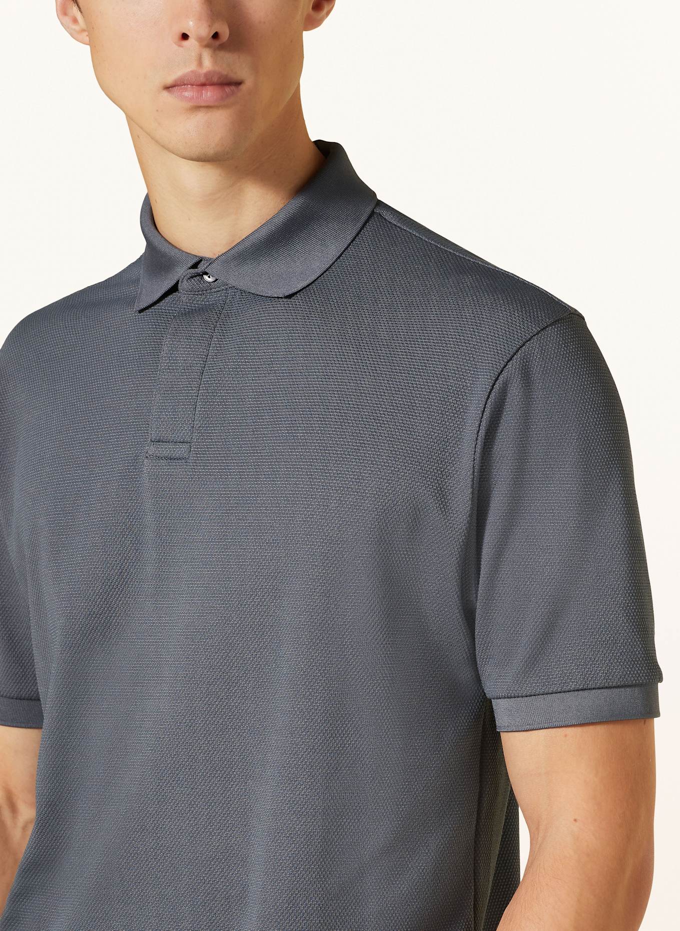 DRYKORN Koszulka polo z piki SANTOS: GRANATOWY / CZIEMNOSZARY
