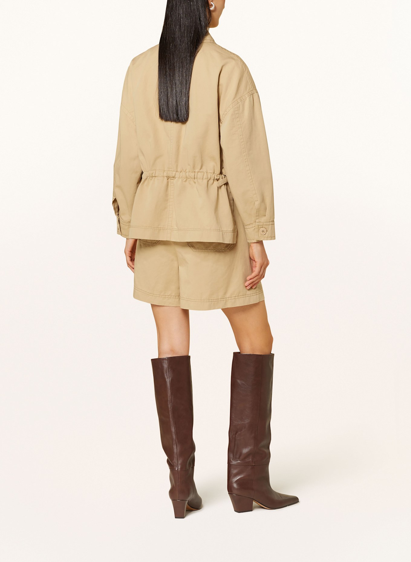 ★Weekend Max Mara★Eger コットン＆リネンジャケット Cotton and linen jacket with drawstring, sand | Weekend Max Mara
