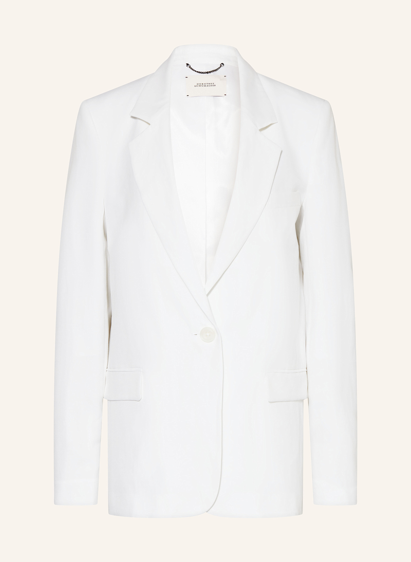 DOROTHEE SCHUMACHER SUMMER CRUISE blazer with linen: WHITE
