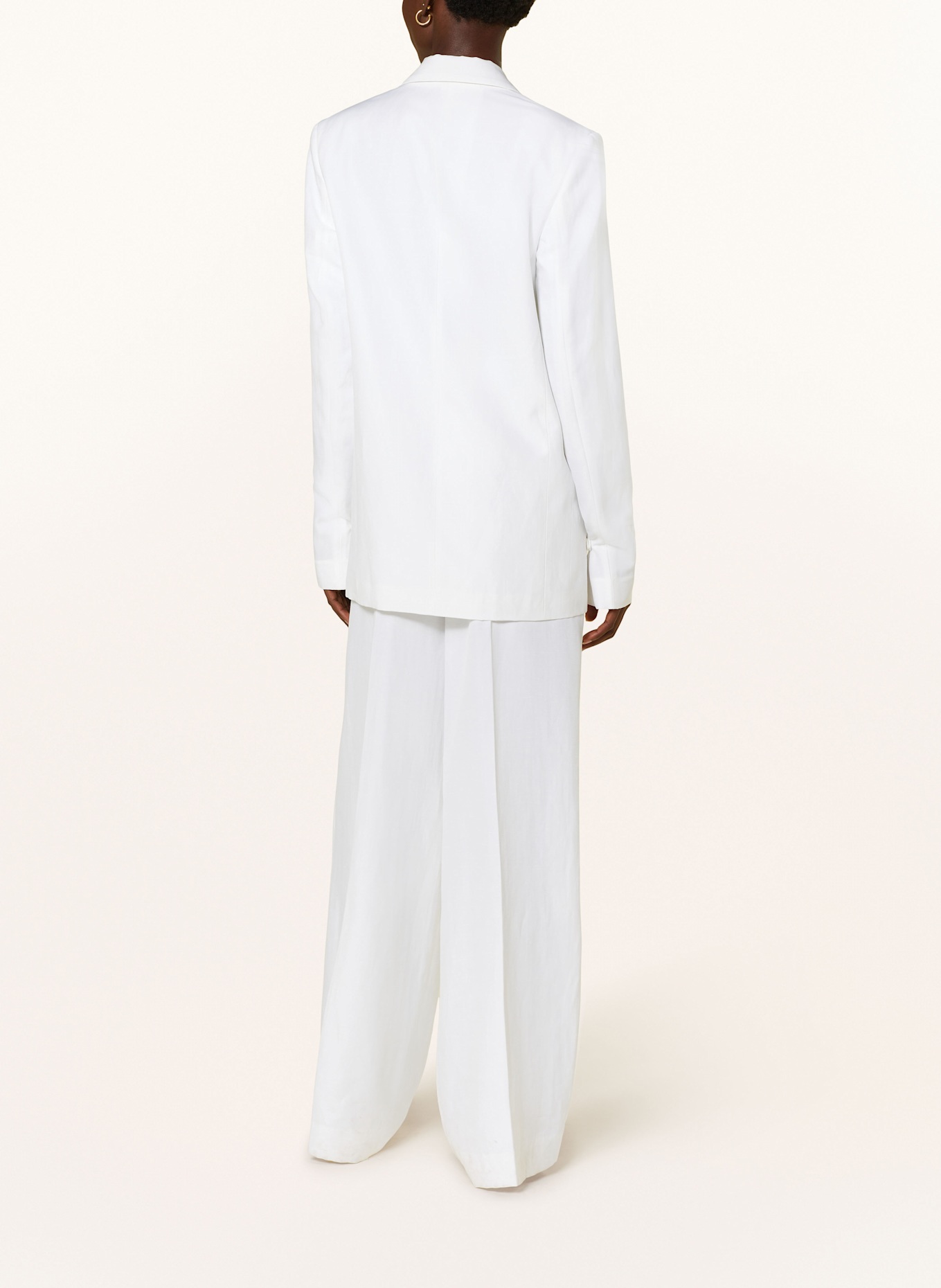DOROTHEE SCHUMACHER SUMMER CRUISE blazer with linen: WHITE