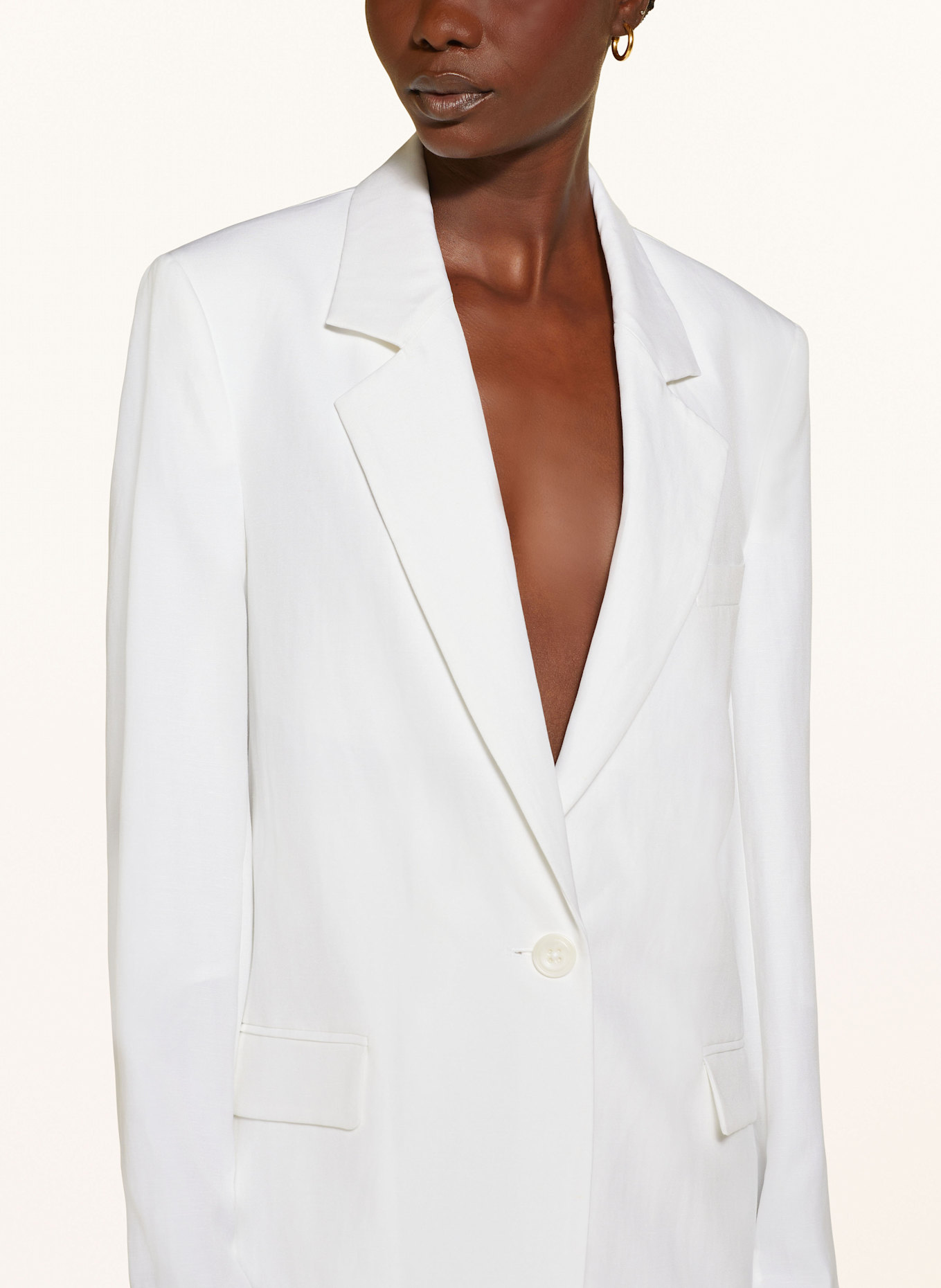DOROTHEE SCHUMACHER SUMMER CRUISE blazer with linen: WHITE