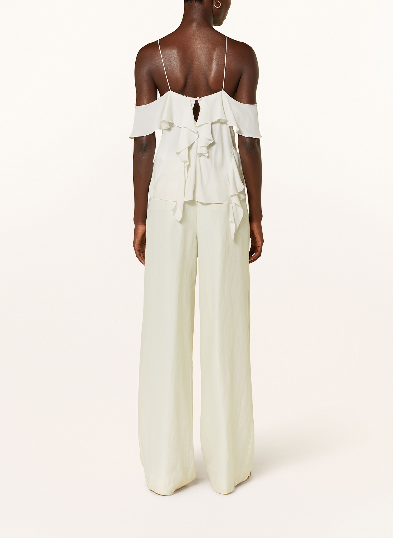 DOROTHEE SCHUMACHER Seidentop SHEER TWIST I mit Volants: HELLGELB
