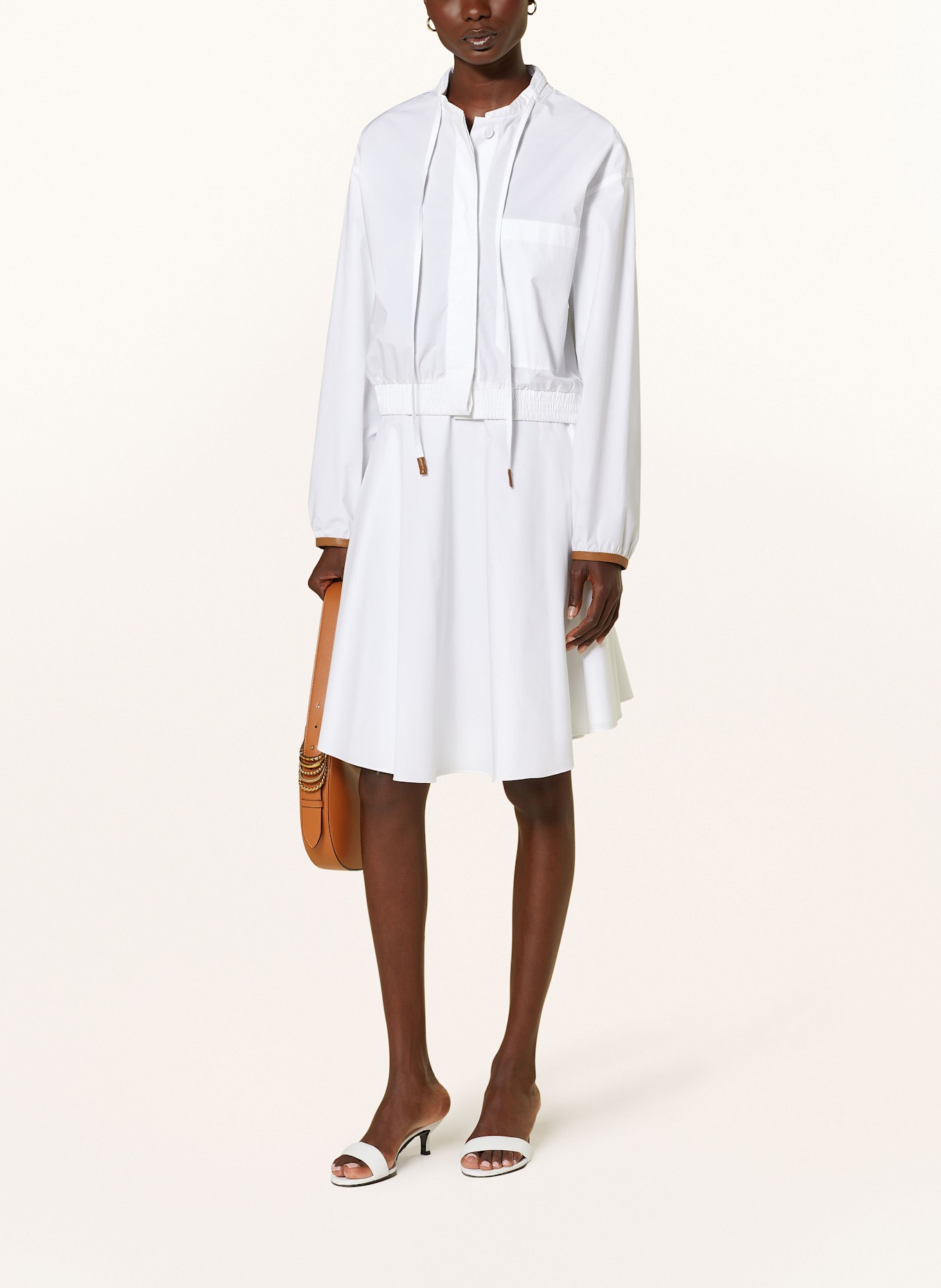 DOROTHEE SCHUMACHER Rock POPLIN POWER: WEISS/ BRAUN