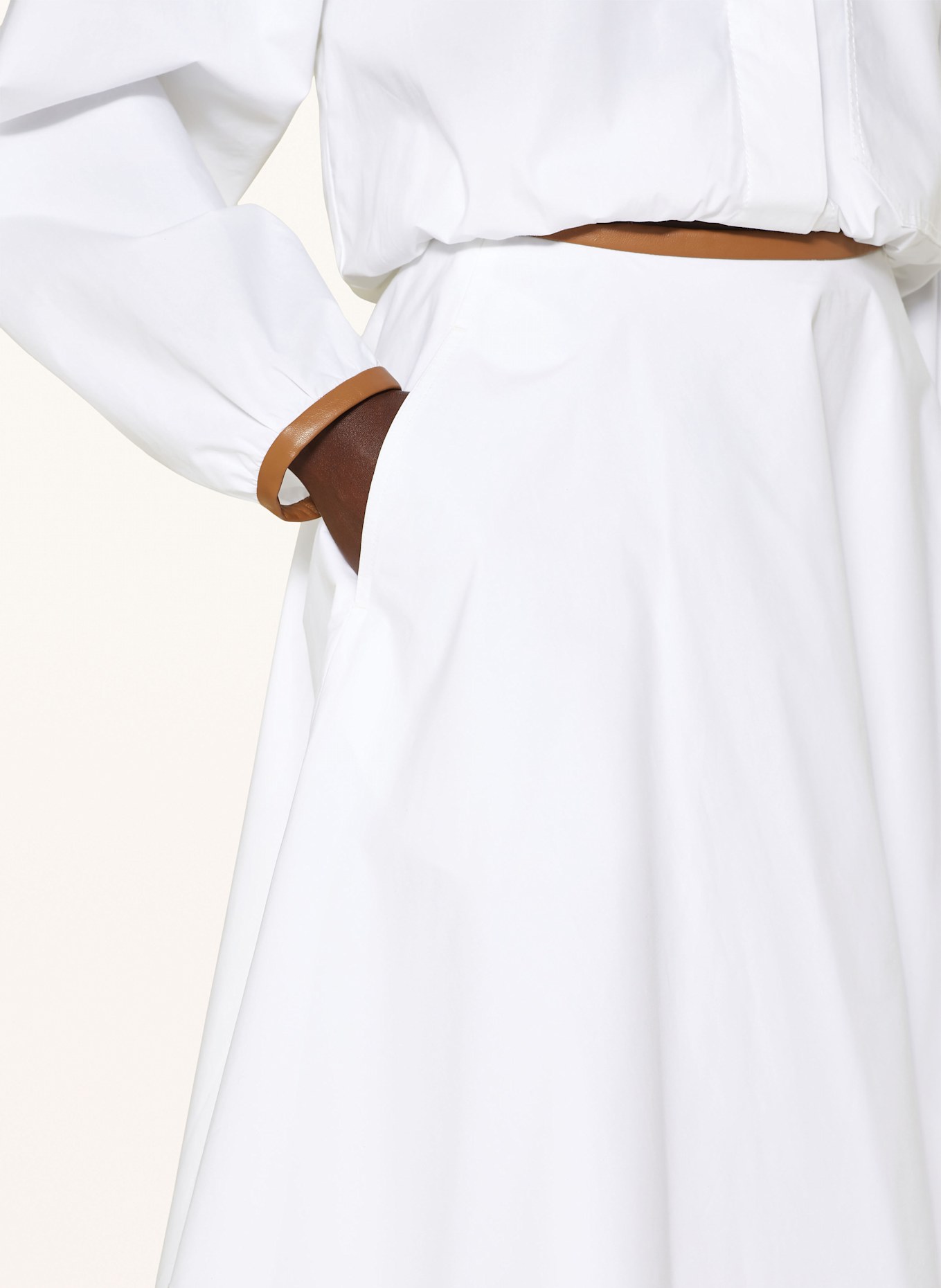 DOROTHEE SCHUMACHER Rock POPLIN POWER: WEISS/ BRAUN